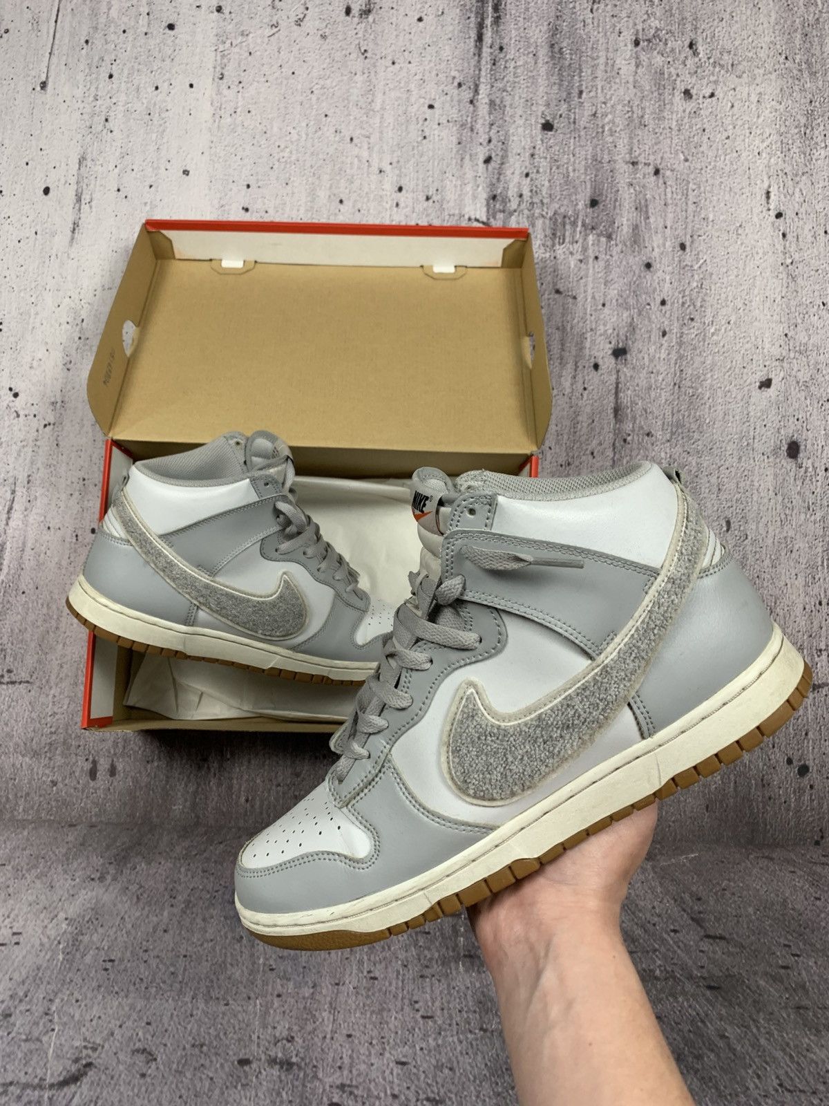 Nike × Vintage Nike Dunk Hi Retro University Vintage Streetwear Sk8 Style Size US 10.5 / EU 43-44 - 1 Thumbnail