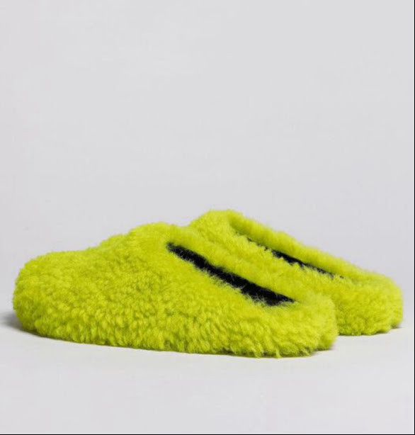 Marni o1w1db10524 Calf Hair Slippers in Yellow Size US 11 / EU 44 - 3 Thumbnail