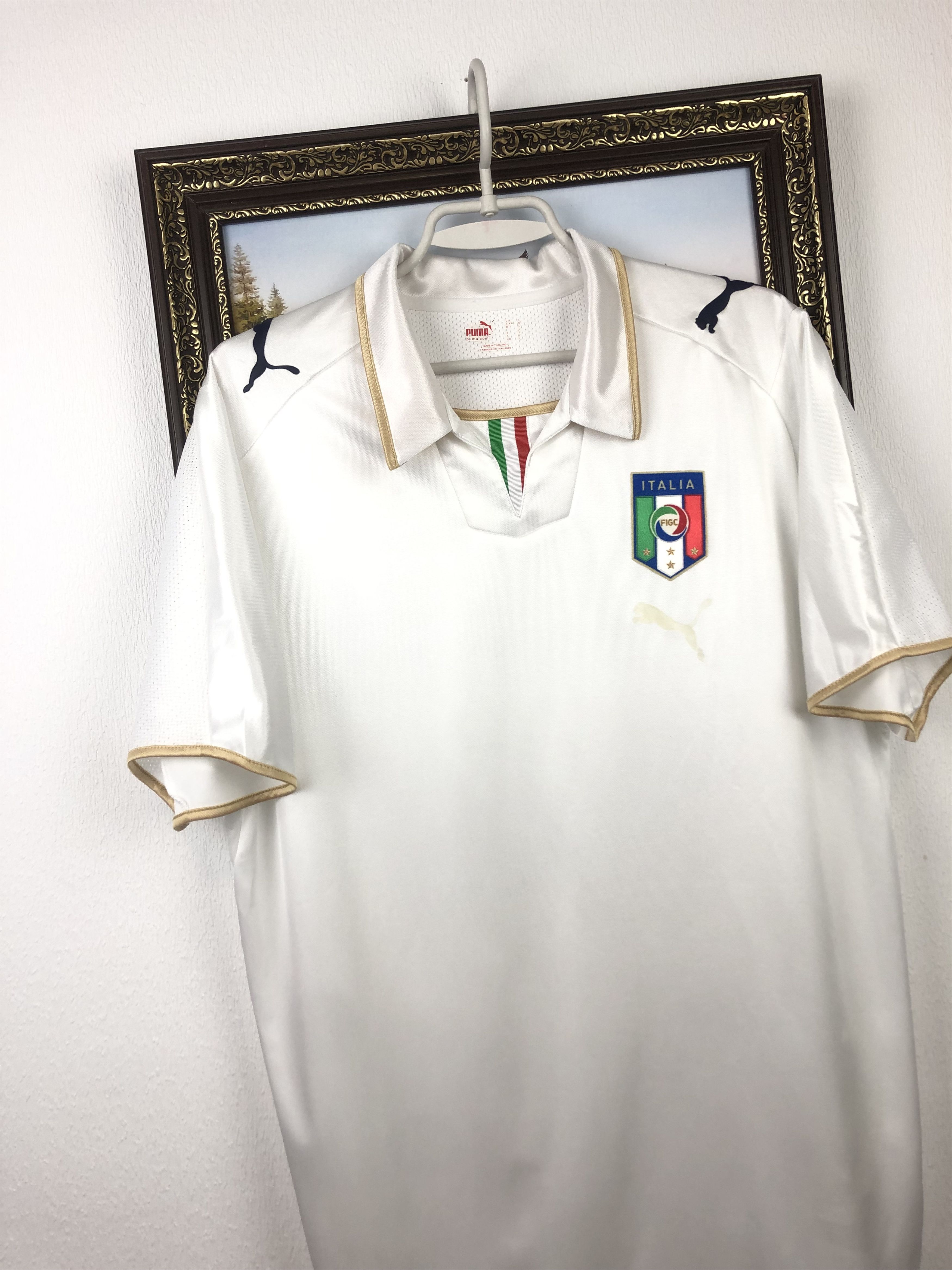 Vintage Italy football shirt 2007 Soccer Puma Jersey Maglia Tee Hype Size US L / EU 52-54 / 3 - 4 Thumbnail