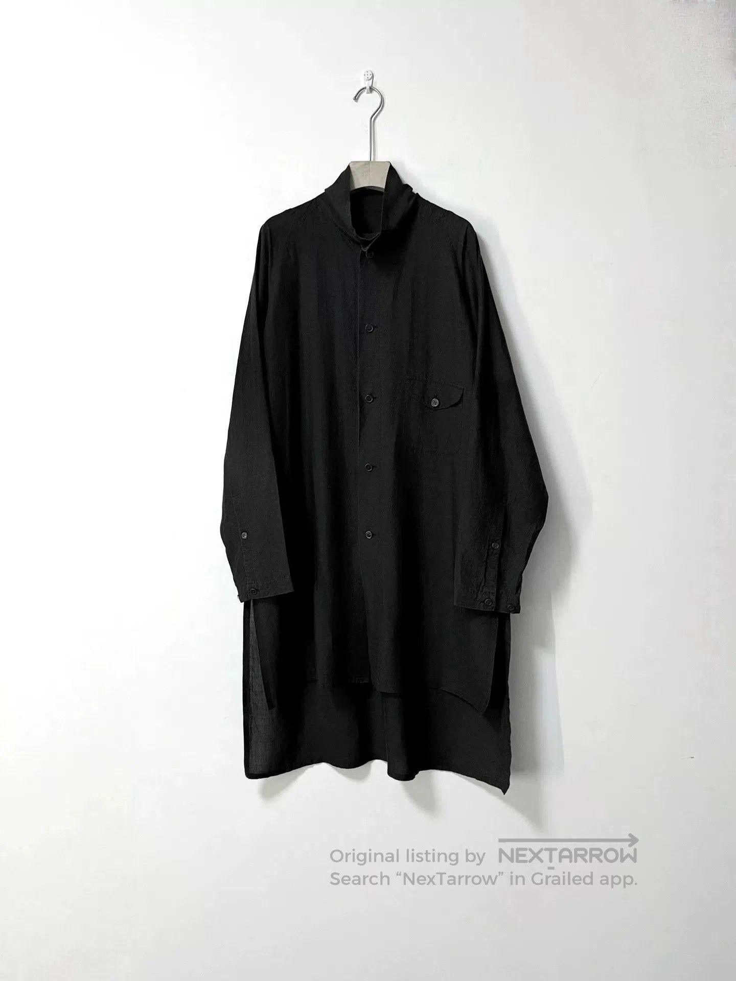 Yohji Yamamoto Yohji Yamamoto Black Long Shirt. Size US M / EU 48-50 / 2 - 1 Thumbnail