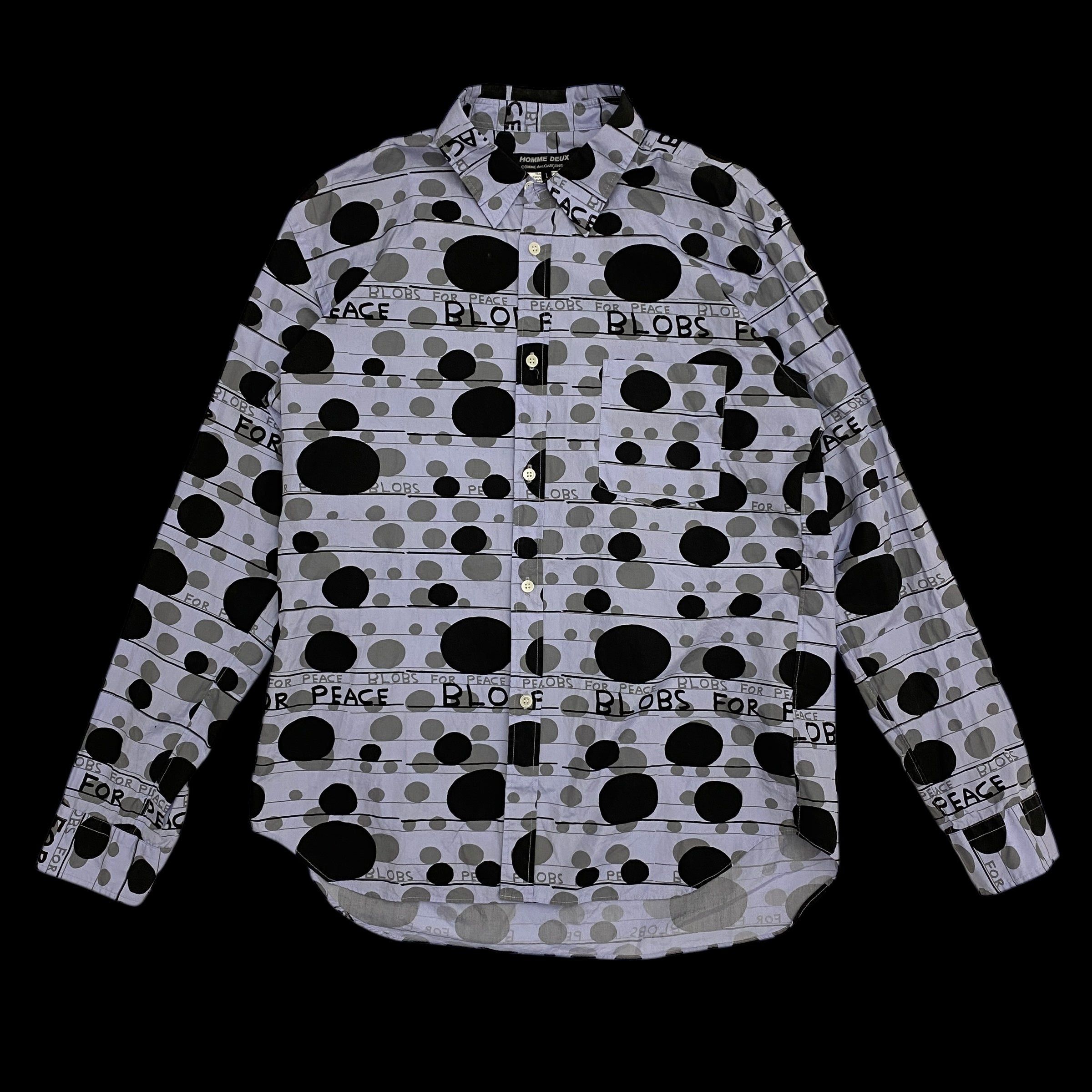 Comme des Garcons Homme Deux Comme des Garçons Homme Deux ‘Blobs For Peace’ Print Shirt Size US L / EU 52-54 / 3 - 1 Thumbnail