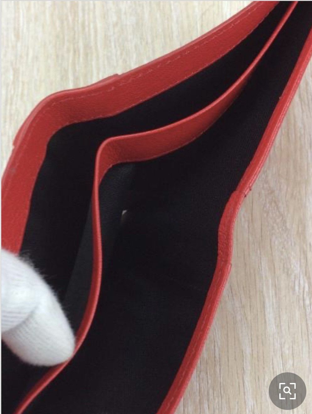 Japanese Brand hide k 1896 RFID Blocking Bifold Leather Red Wallet Size ONE SIZE - 3 Thumbnail