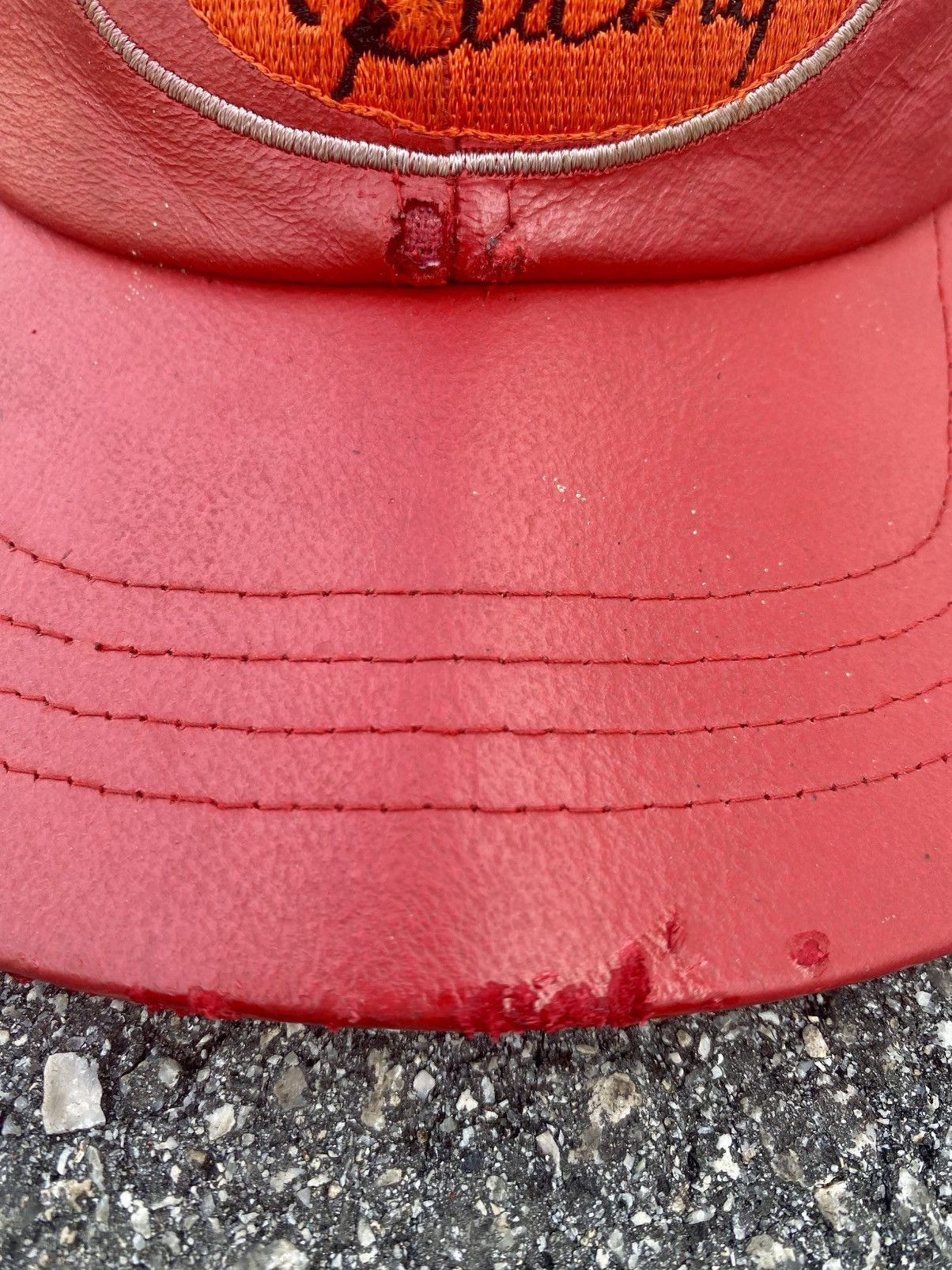 Genuine Leather × Harley Davidson × Vintage Vtg harley davidson leather hat Size ONE SIZE - 5 Thumbnail
