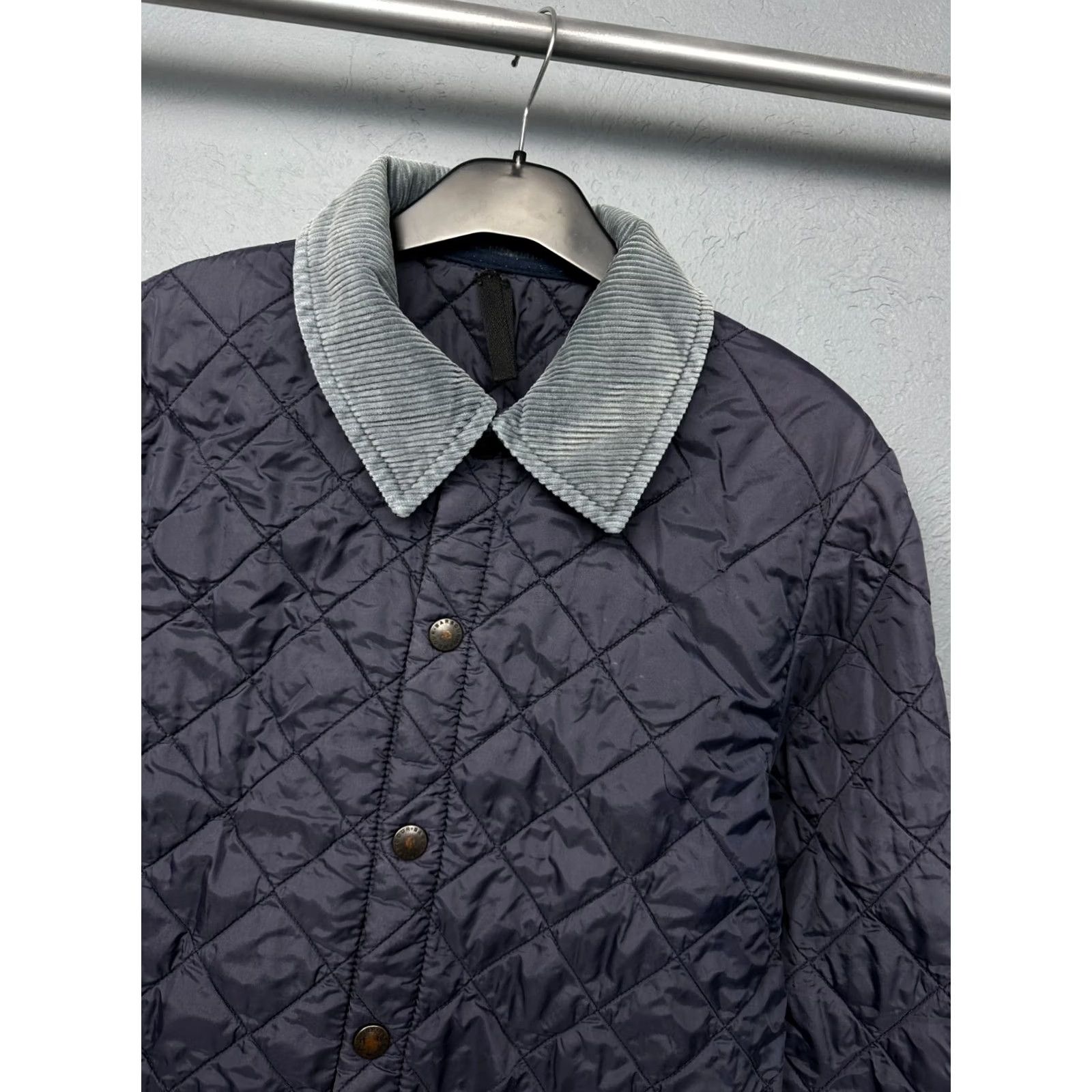Barbour Barbour Barbour Liddesdale Jacket Quilted Mens 90s Vintage Size M Blue Size US M / EU 48-50 / 2 - 2 Thumbnail