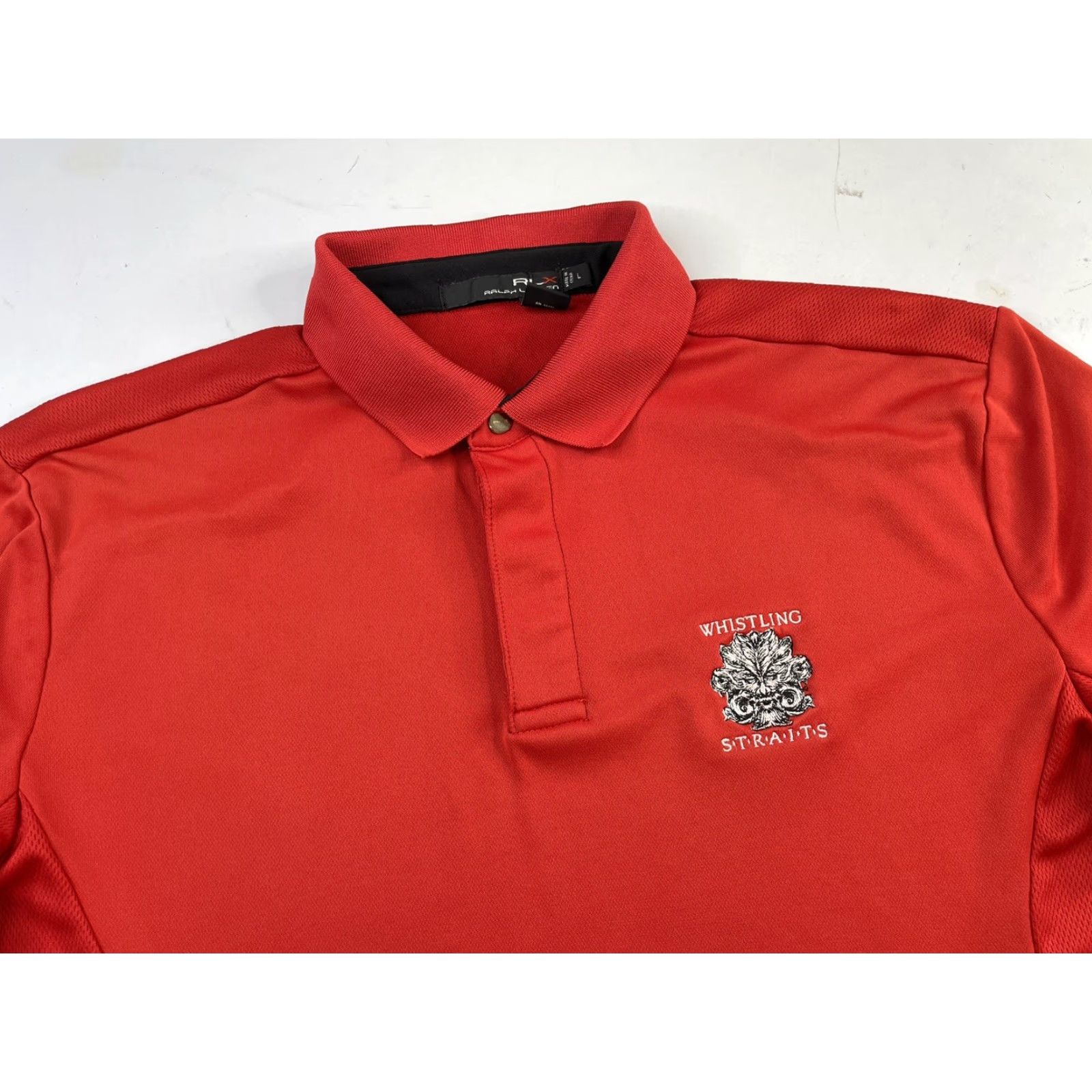 Ralph Lauren RLX Polo Golf Shirt Men Large Red Snap Button Whistling Straights RLX Polo Golf Shirt Size US L / EU 52-54 / 3 - 2 Thumbnail