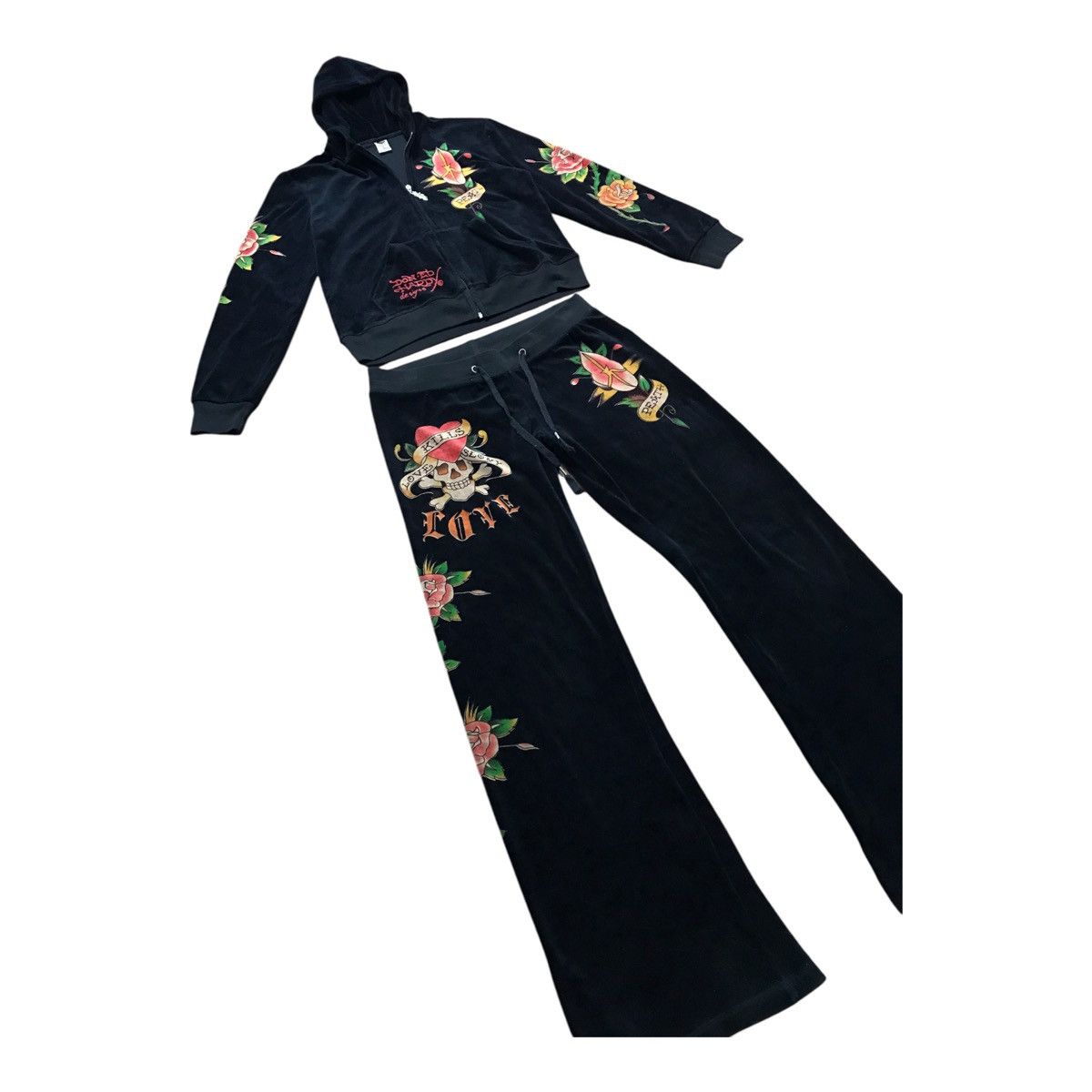 Christian Audigier × Ed Hardy EdHardy ChristianAudigier Velvet Embroidered Set Jacket/Pant Size US S / EU 44-46 / 1 - 6 Thumbnail