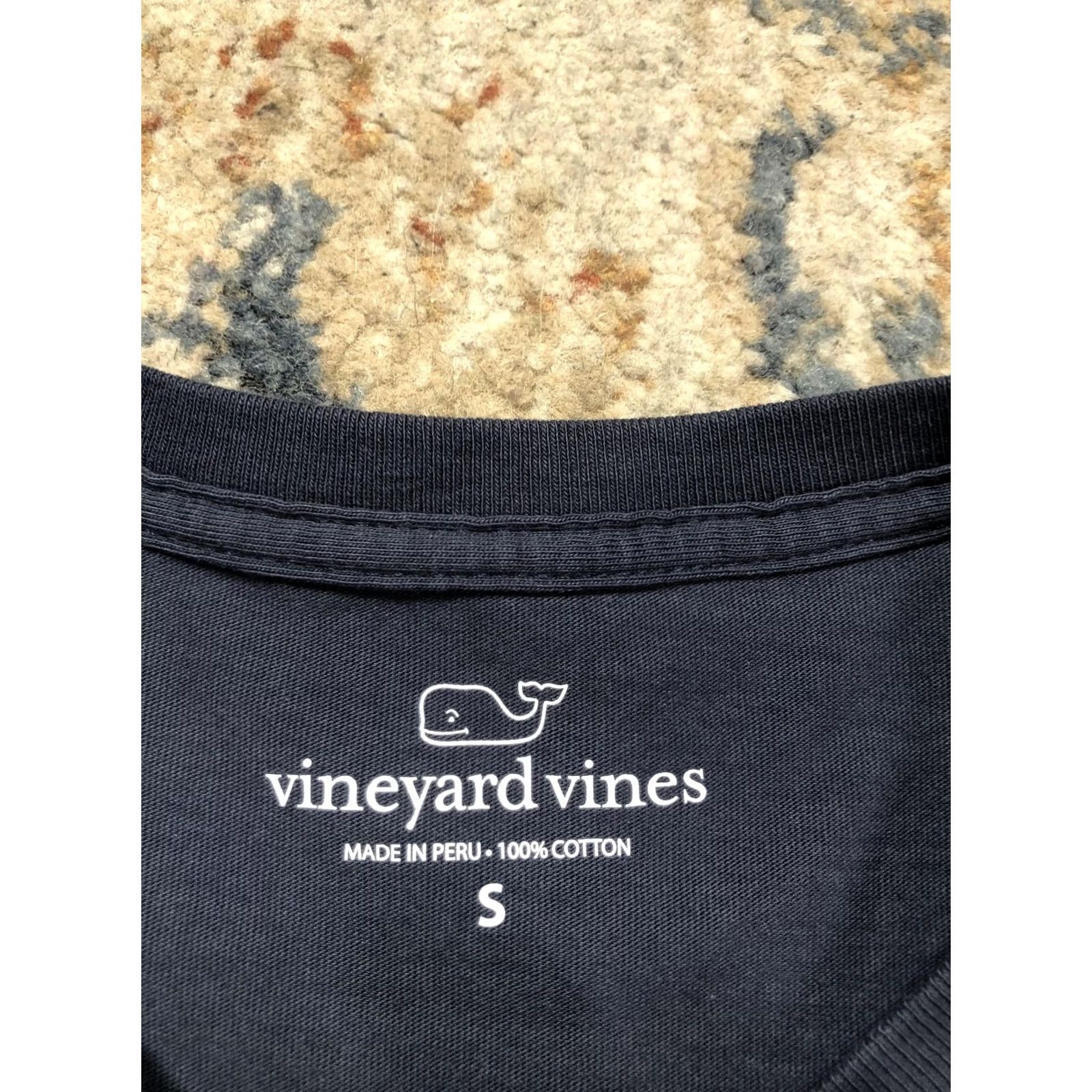 Vineyard Vines Vineyard Vines Shirt Mens Small Blue Pocket Martha's Vineyard Neon Graphic Tee Size US S / EU 44-46 / 1 - 7 Thumbnail