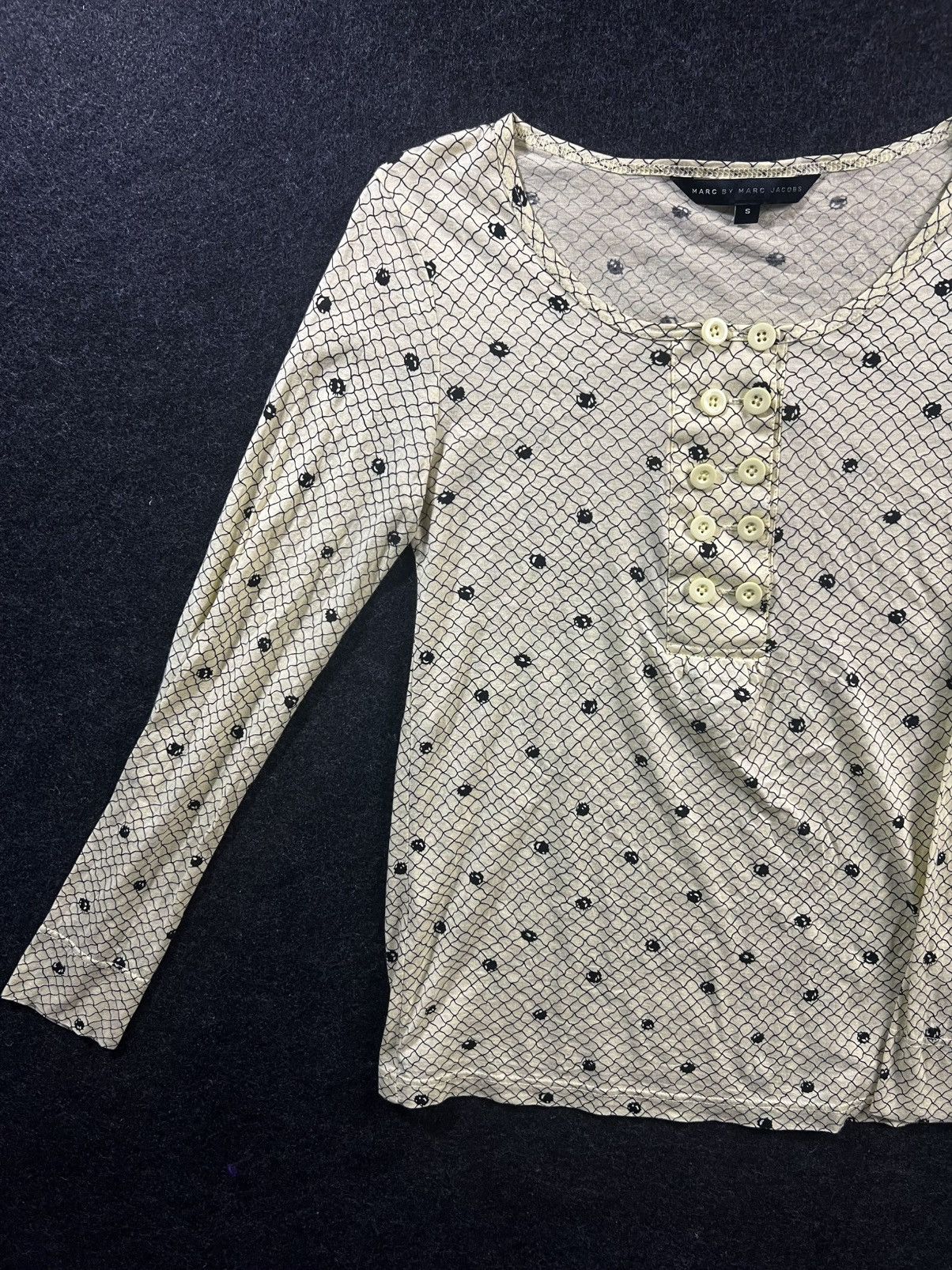 Marc Jacobs Marc Jacobs Light Blouse Patterned With Buttons Rare Size S / US 4 / IT 40 - 1 Thumbnail