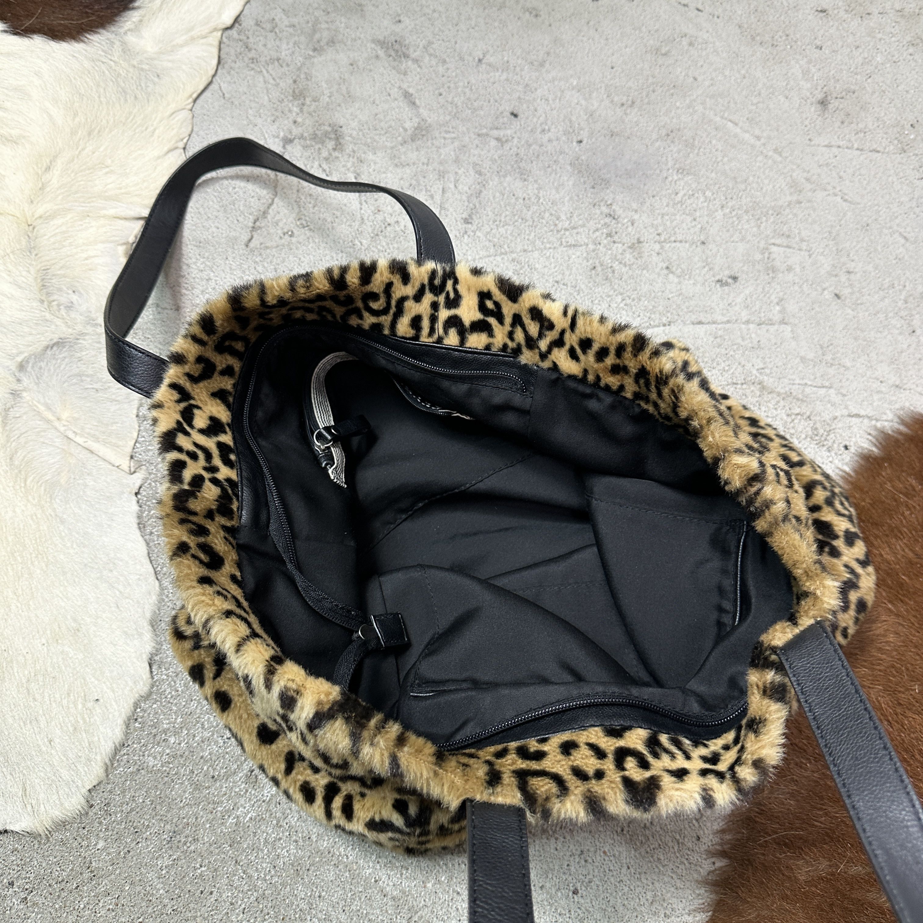 Vintage Vintage Cheetah Faux Fur Shopper Bag Y2K Size ONE SIZE - 4 Thumbnail