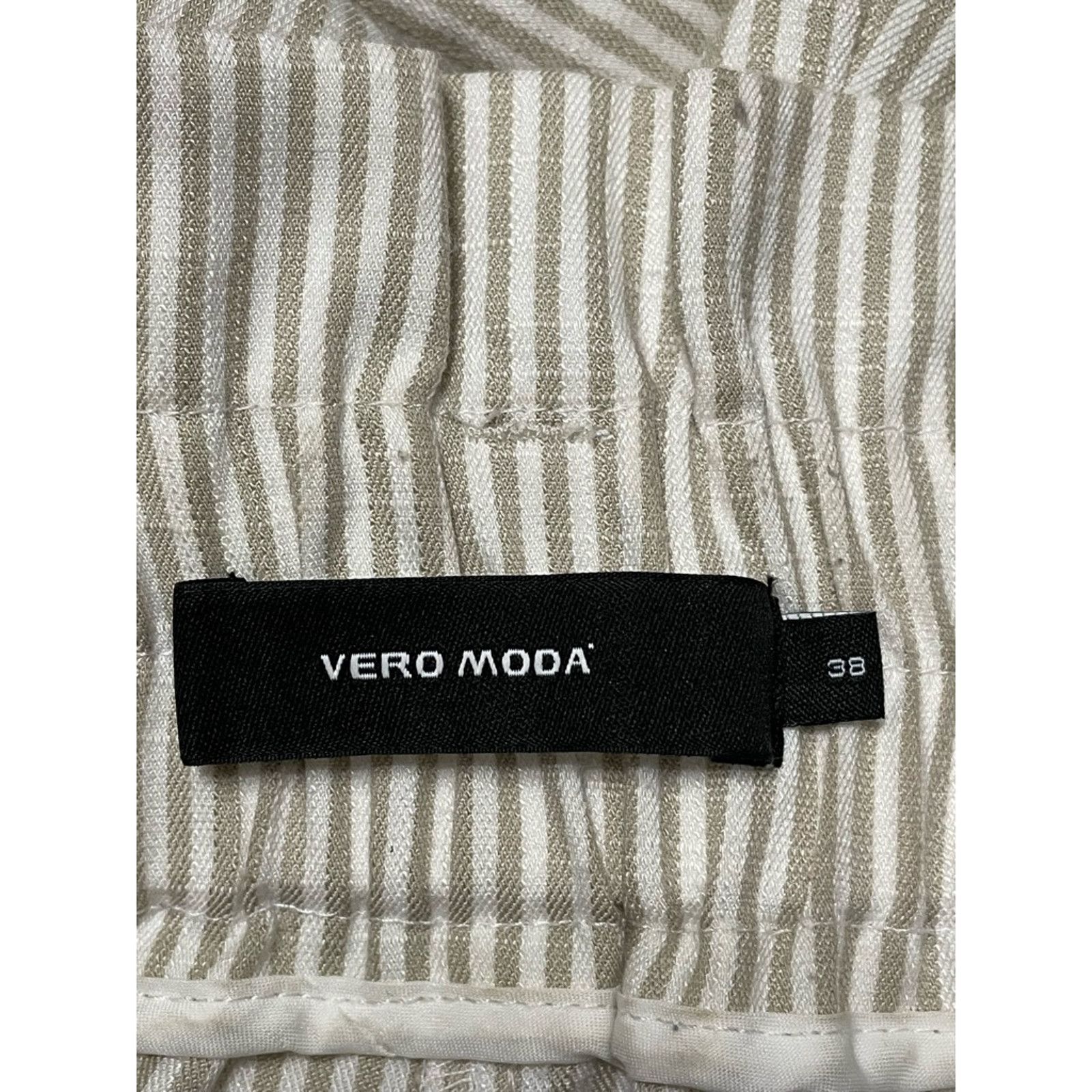 Other Vero Moda Culottes Shorts Paperbag Striped Beige/White M Size 28" / US 6 / IT 42 - 8 Thumbnail
