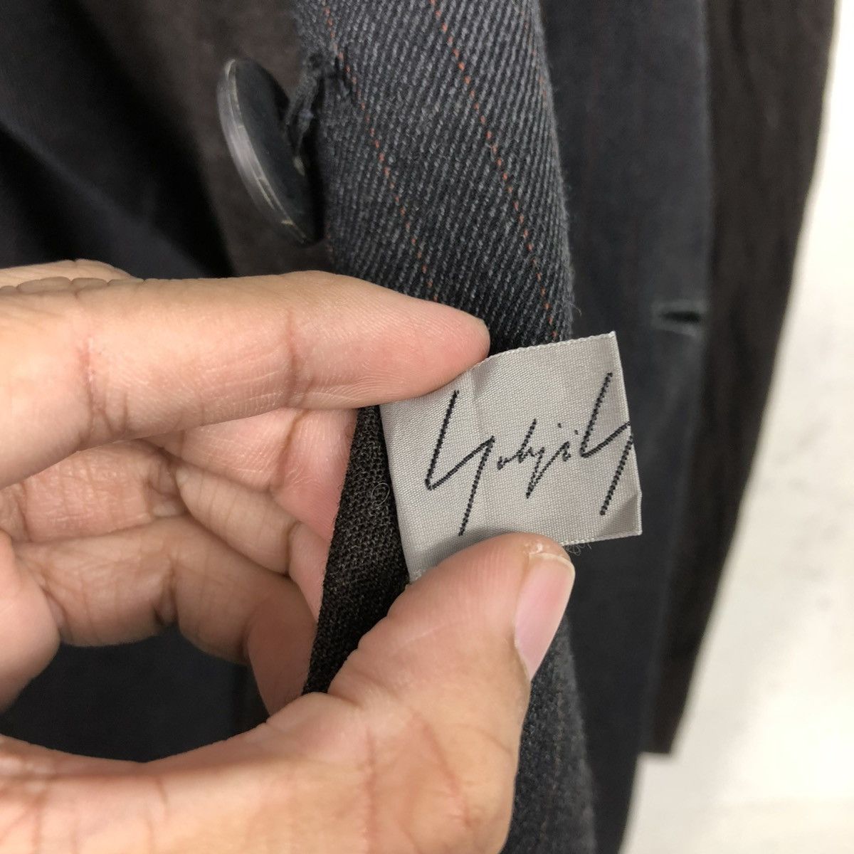 Yohji Yamamoto VINTAGE DOUBLE COLLAR JACKET ASYMMETRICAL DESIGN RICH BLACK Size M / US 6-8 / IT 42-44 - 18 Thumbnail