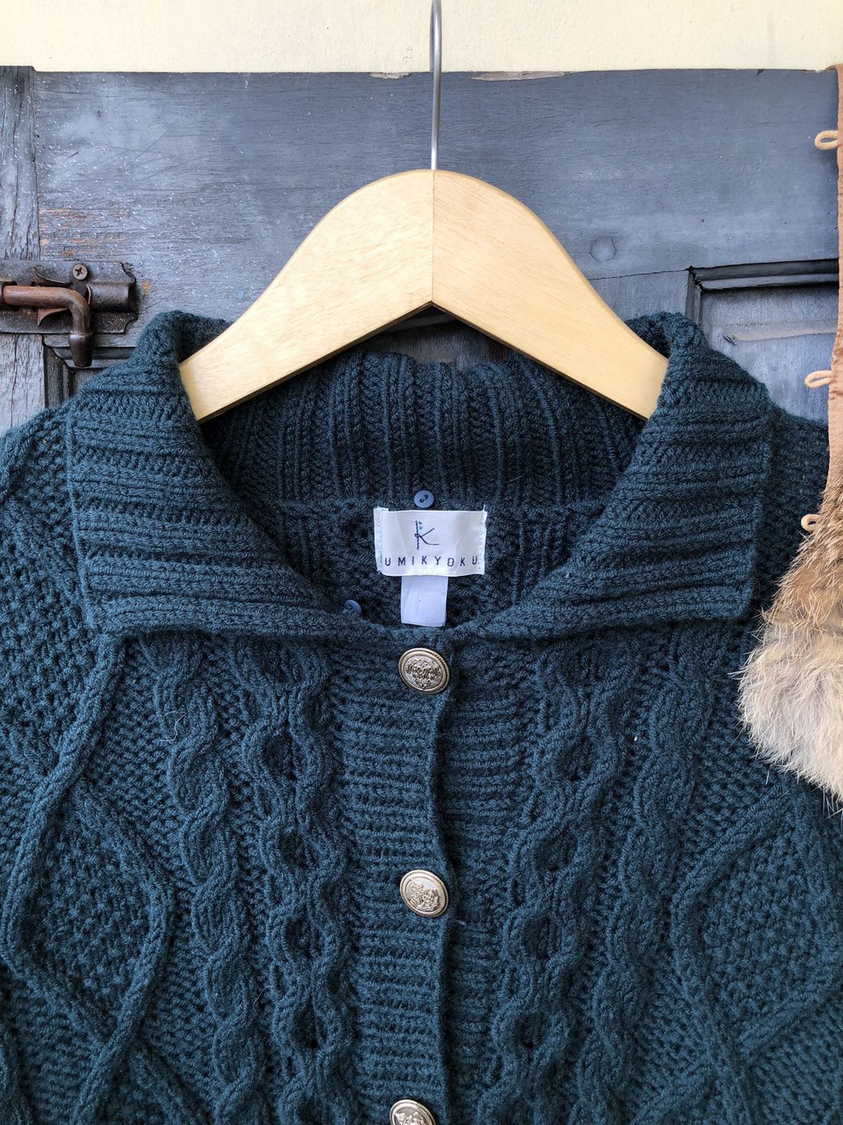 Japanese Brand Kumikyoku Japanese Cable Knit Rabbit Fur Good Condition Size M / US 6-8 / IT 42-44 - 13 Thumbnail