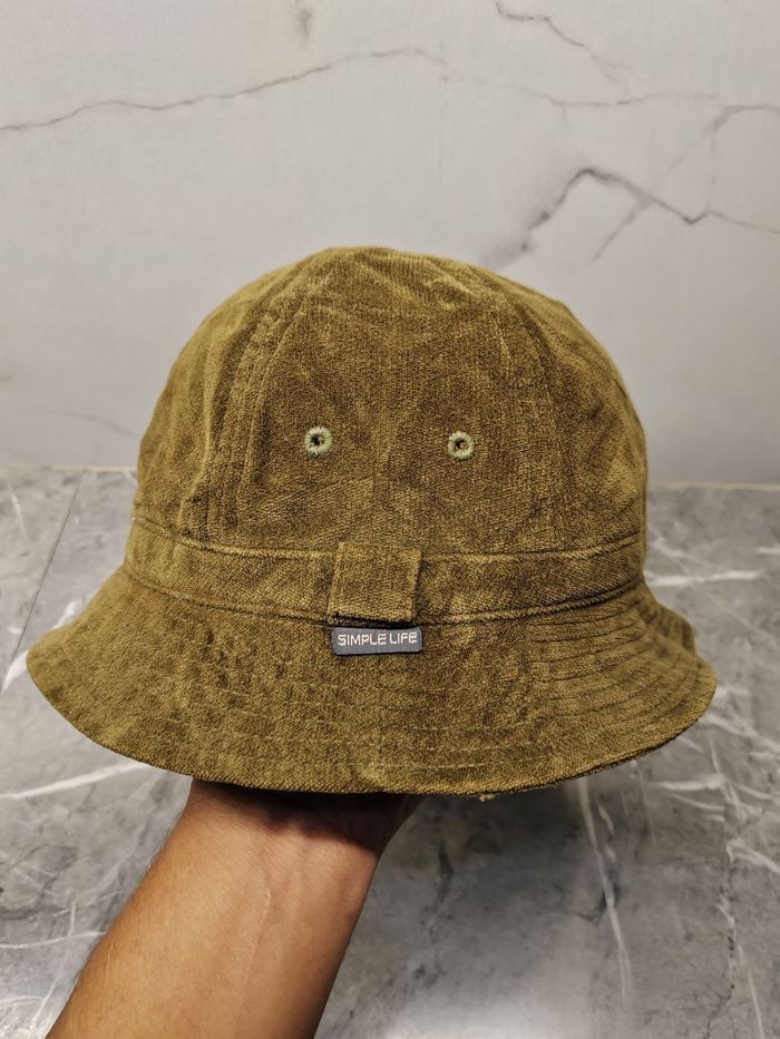 Japanese Brand Vintage Simple Life Velvet Style Bucket Hat Size ONE SIZE - 1 Thumbnail