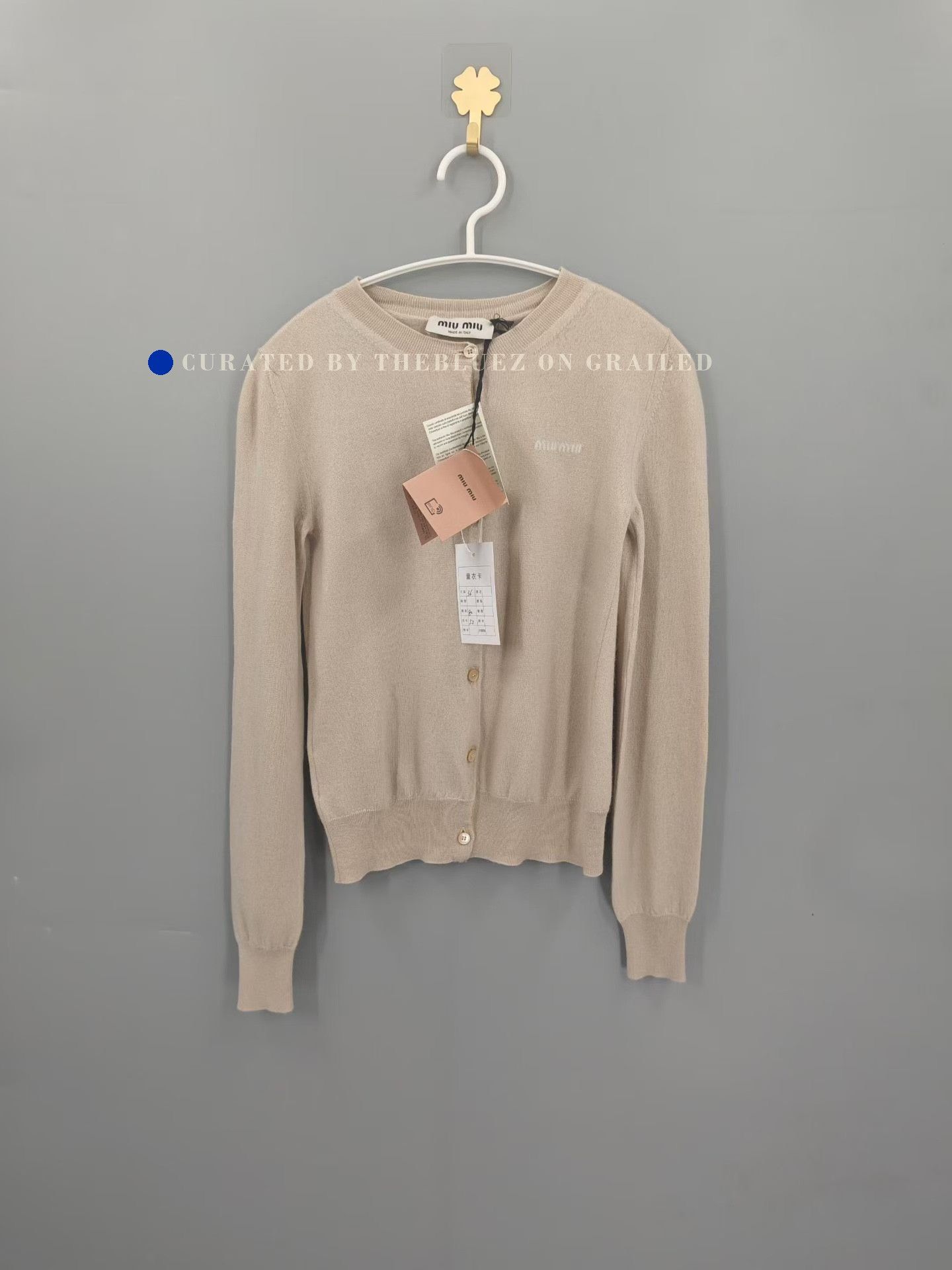 Miu Miu MIU MIU Logo Cashmere Cardigan Size XS / US 0-2 / IT 36-38 - 1 Thumbnail
