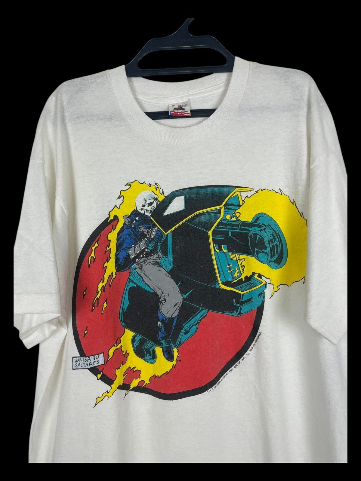 Star Of Hollywood Vintage 1990 Marvel Ghost Rider Tee Size US XL / EU 56 / 4 - 2 Thumbnail