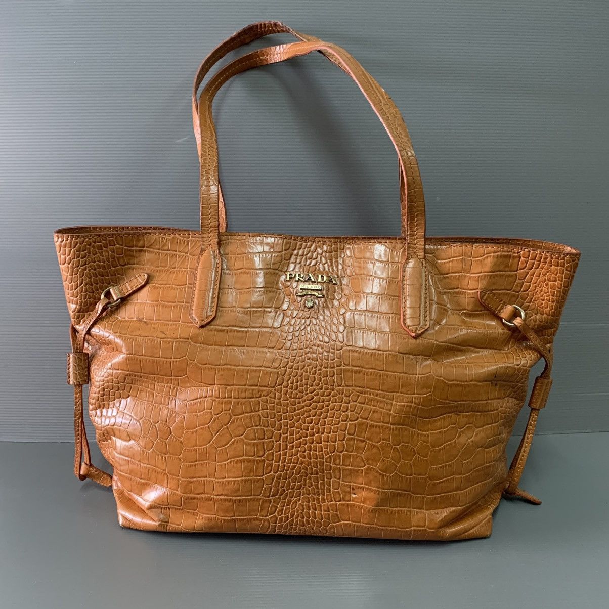 Prada Prada Leather Tote Bag Size ONE SIZE - 15 Thumbnail