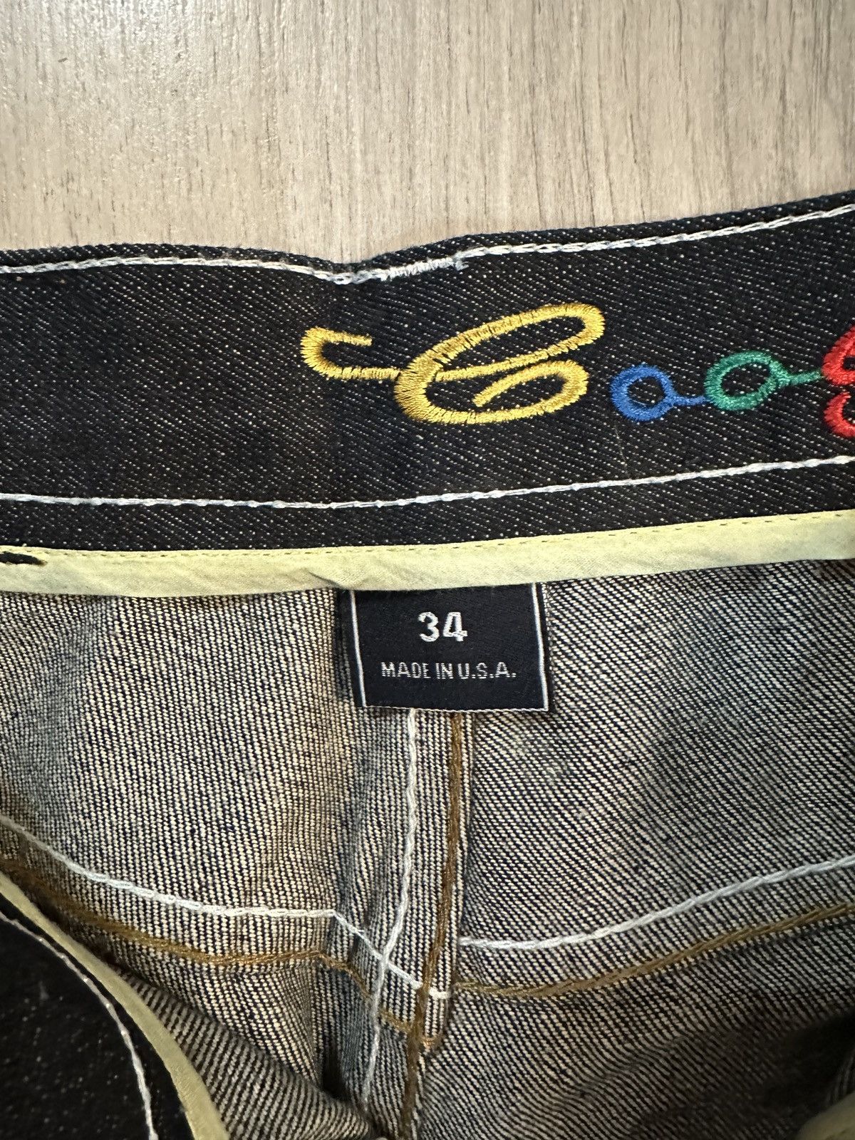 Coogi NEW TAGS! Y2K COOGI Embroidered Mexico Luchador Grey Jeans Size US 34 / EU 50 - 4 Thumbnail