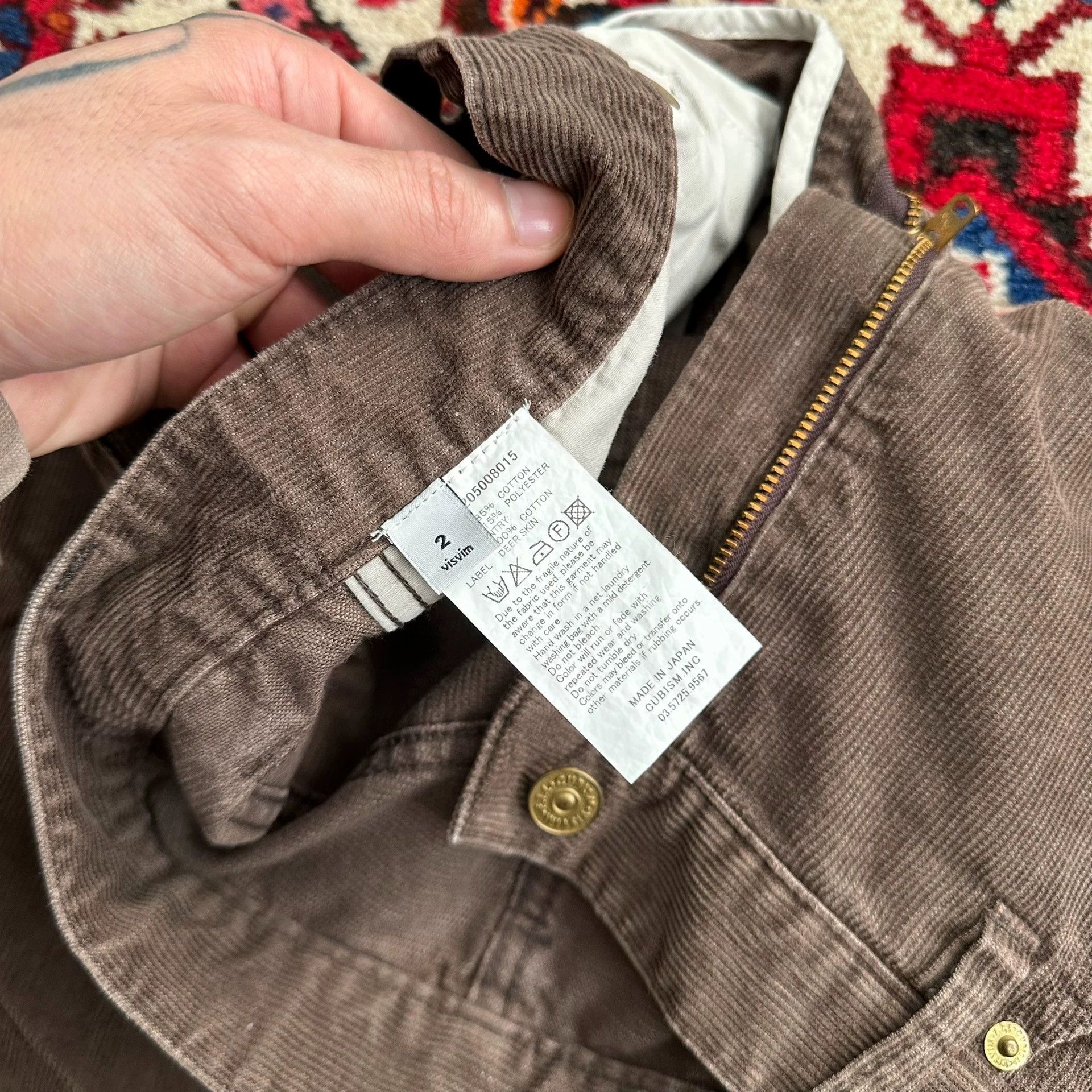 visvim 14aw fluxus 03 corduroy pants brown 9.5-9.8/10