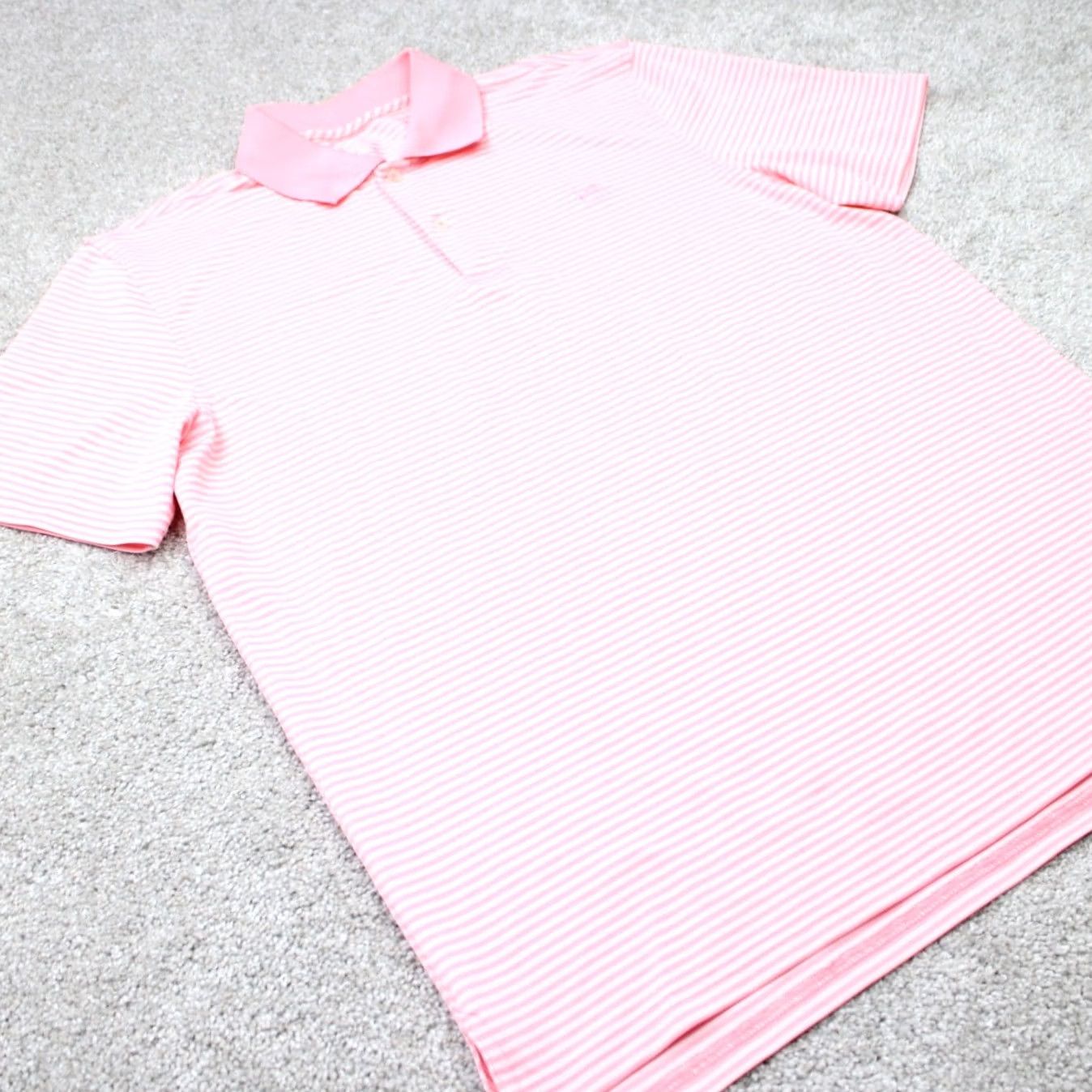 Southern Tide Southern Tide Polo Shirt Men Medium Pink Fort Frederick Stripe Short Sleeve Polo Size US M / EU 48-50 / 2 - 4 Thumbnail