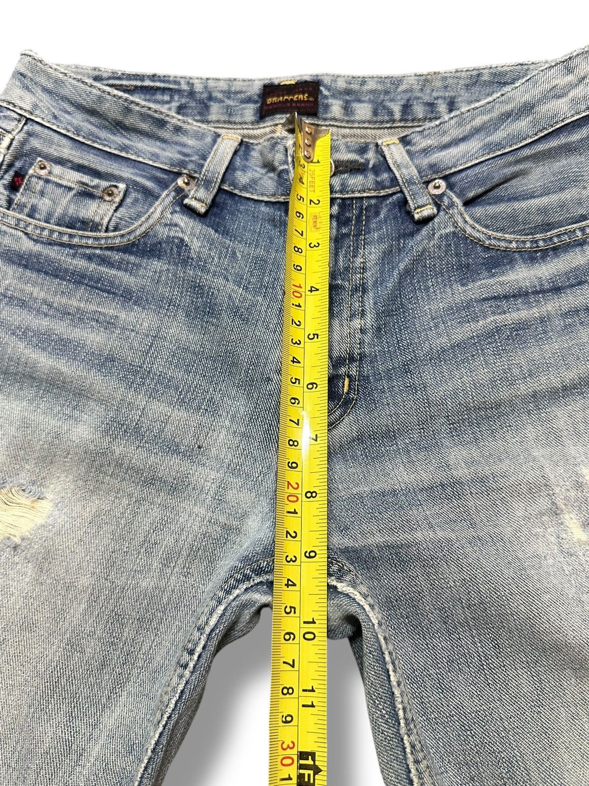Japanese Brand Brappers Vintage Distressed Jean With Bootcut Style & Faded Size US 28 / EU 44 - 16 Thumbnail