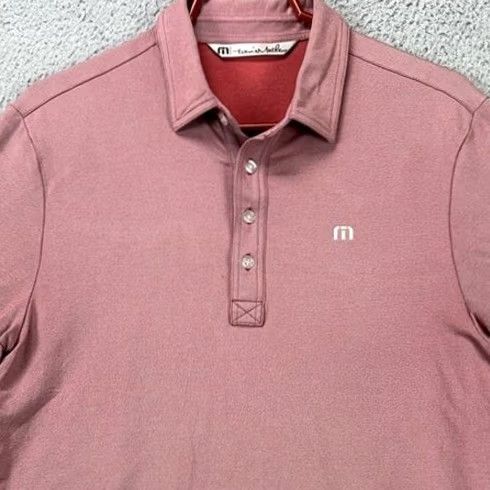 TravisMathew Travis Mathew Golf Polo Shirt Adult Medium Red Short Sleeve Mens Athletic Casual Outdoor Golf Rugby Shirt Size US M / EU 48-50 / 2 - 2 Thumbnail