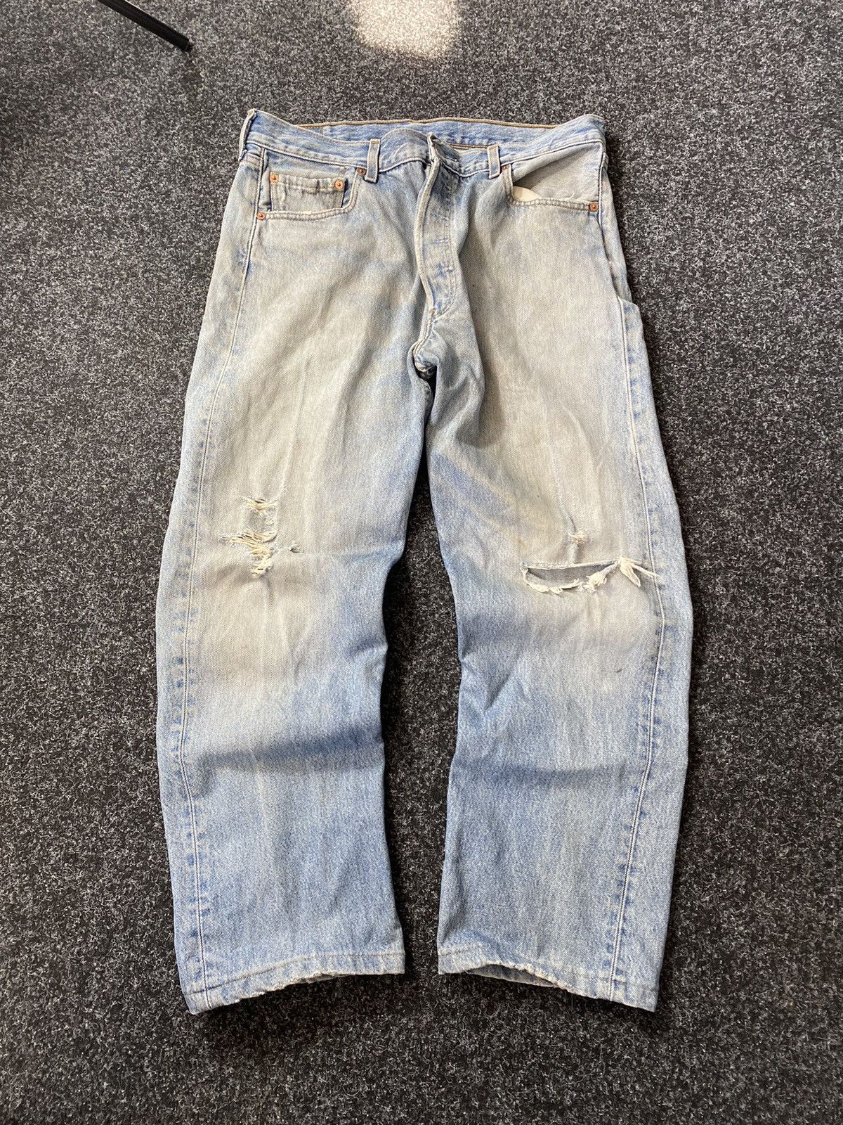 If Six Was Nine × Levi's 90s Levis Baggy Relaxed Dirty Distressed Opium Punk Jean vtg Size US 32 / EU 48 - 1 Thumbnail