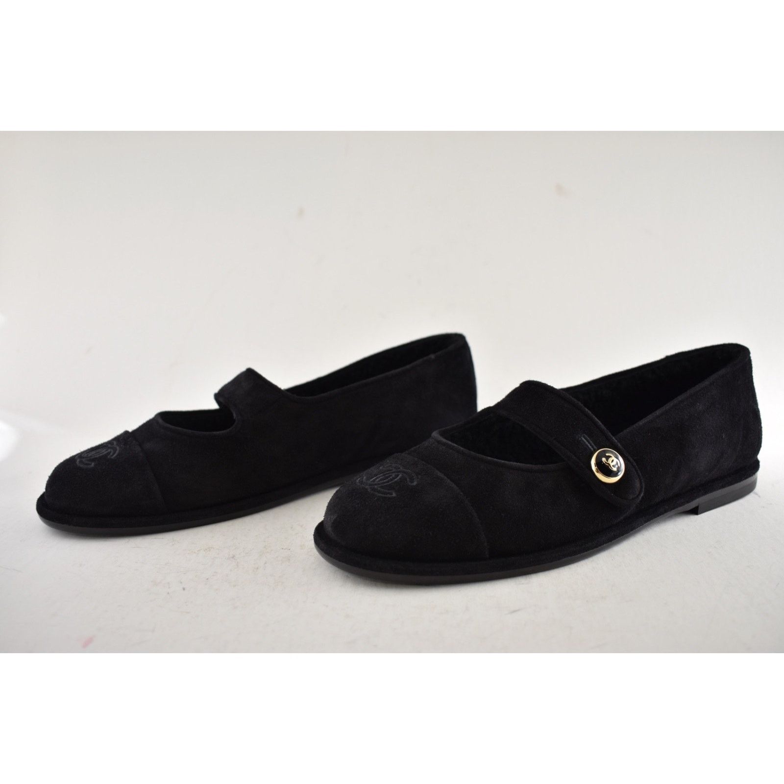 Chanel Chanel 25B Black Suede Shearling Fur Mary Jane Flat 39 Size US 9 / IT 39 - 15 Thumbnail