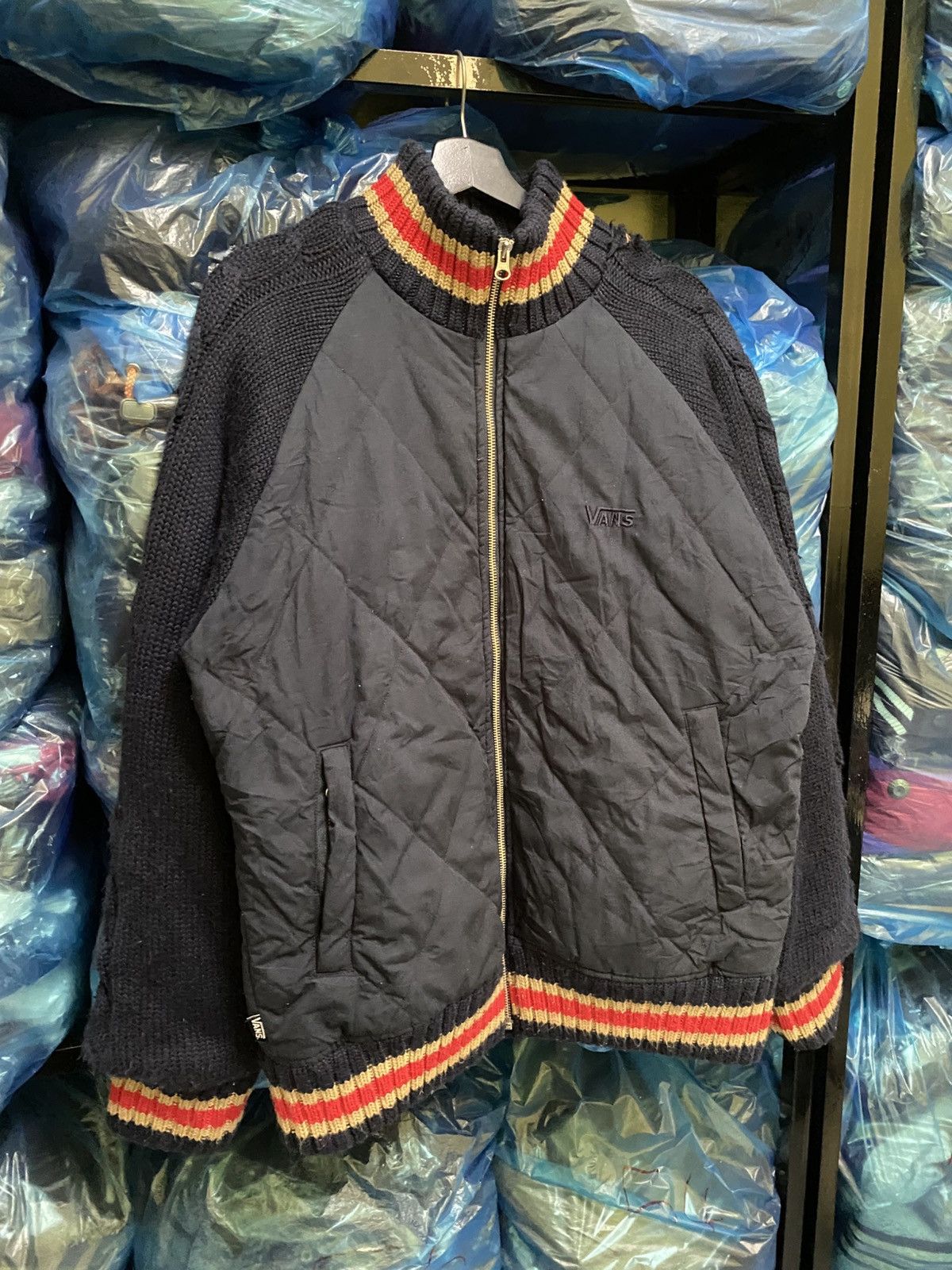 Vans VINTAGE Y2K VANS QUILTED SLEEVE KNIT JACKET Size US M / EU 48-50 / 2 - 3 Thumbnail