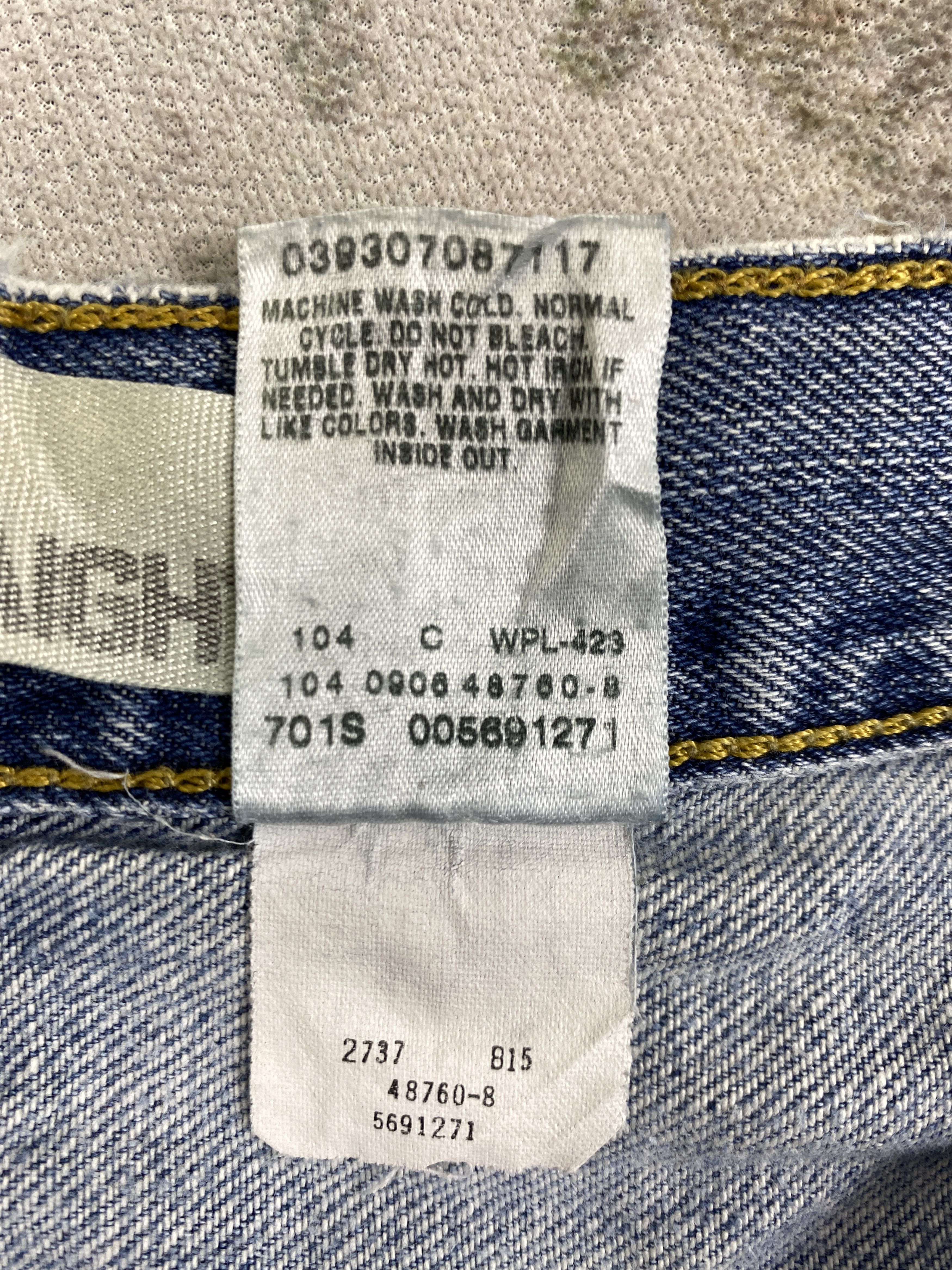 Levi's Blue Wash Vintage Levi's 569 Loose Straight Denim -JN420 Size US 33 - 10 Thumbnail