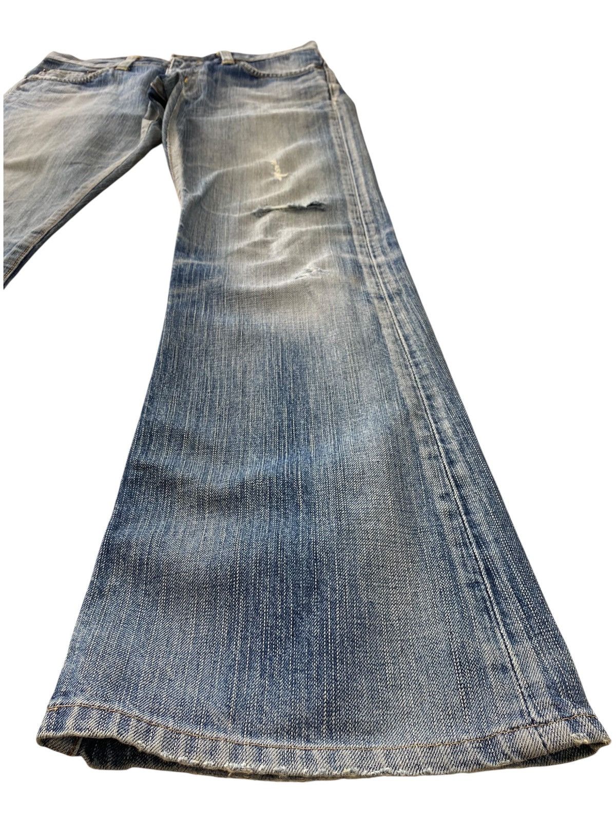Edwin Edwin Brand Acid Blue Wash Ripped Style Jeans Size US 30 / EU 46 - 6 Thumbnail