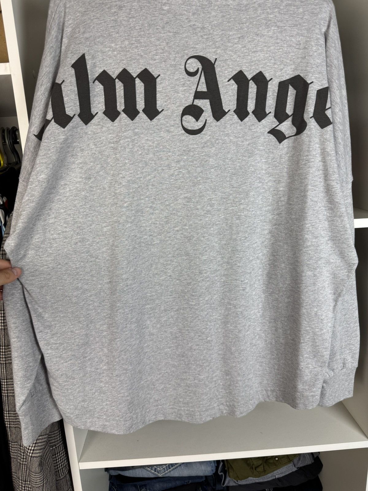 Palm Angels Palm Angels Women’s Gray Drop Shoulder Long Sleeve T-shirt Size S / US 4 / IT 40 - 8 Thumbnail