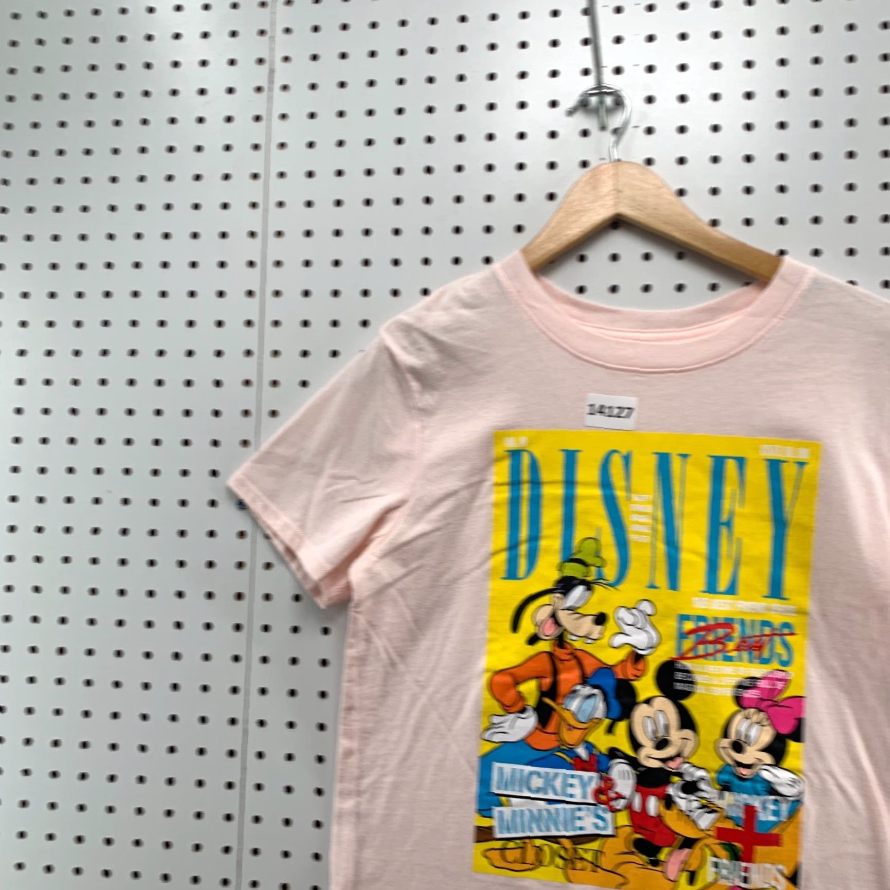 Disney Disney Women's T-Shirt Pink Mickey Mouse and Friends Crew Neck Short Sleeve Medium M Modern Cotton Blend Shirt Size 36" / US 14 / IT 50 - 3 Thumbnail