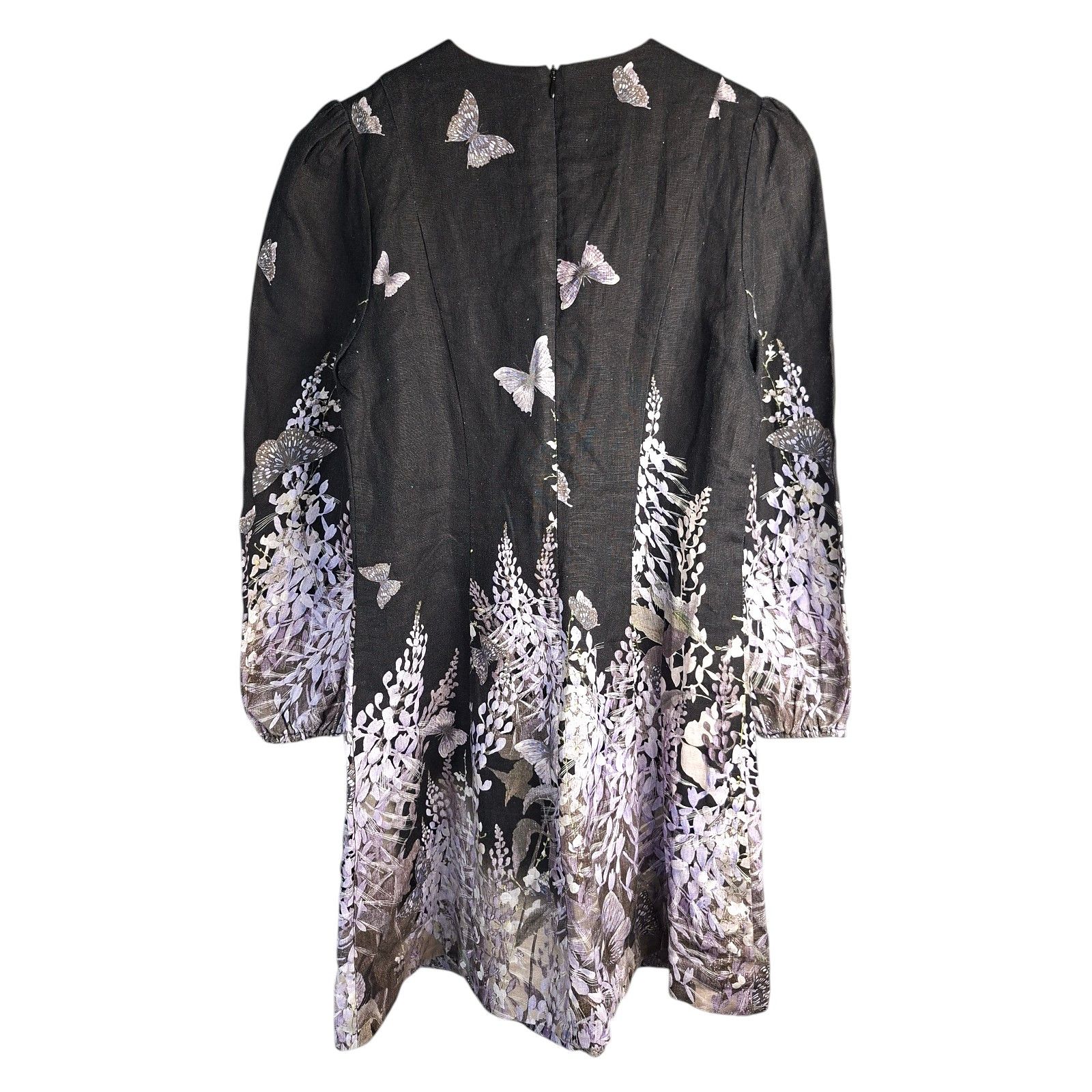 Zimmermann Zimmermann Botanica Butterfly Mini Dress Black Linen Size M / US 6-8 / IT 42-44 - 8 Thumbnail