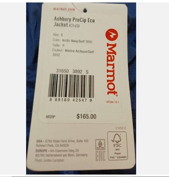 Marmot Marmot Ashbury PreCip Eco Jacket Waterproof Lightweight Size US S / EU 44-46 / 1 - 13 Thumbnail