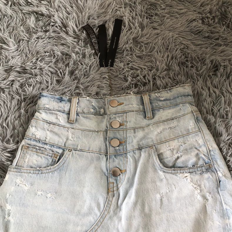 Amiri Amiri ripped mini skirt shorts Size XL / US 12-14 / IT 48-50 - 2 Thumbnail