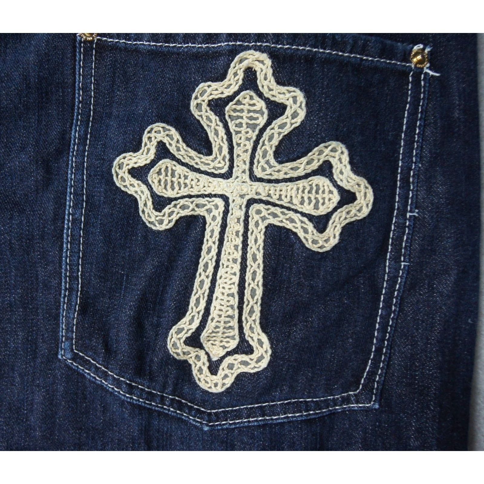 Sean John Sean John Jeans 40x32 Denim Baggy 5-Pocket Mens Blue Hip Hop Y2K Cross Distressed Vintage: No Size US 40 / EU 56 - 3 Thumbnail