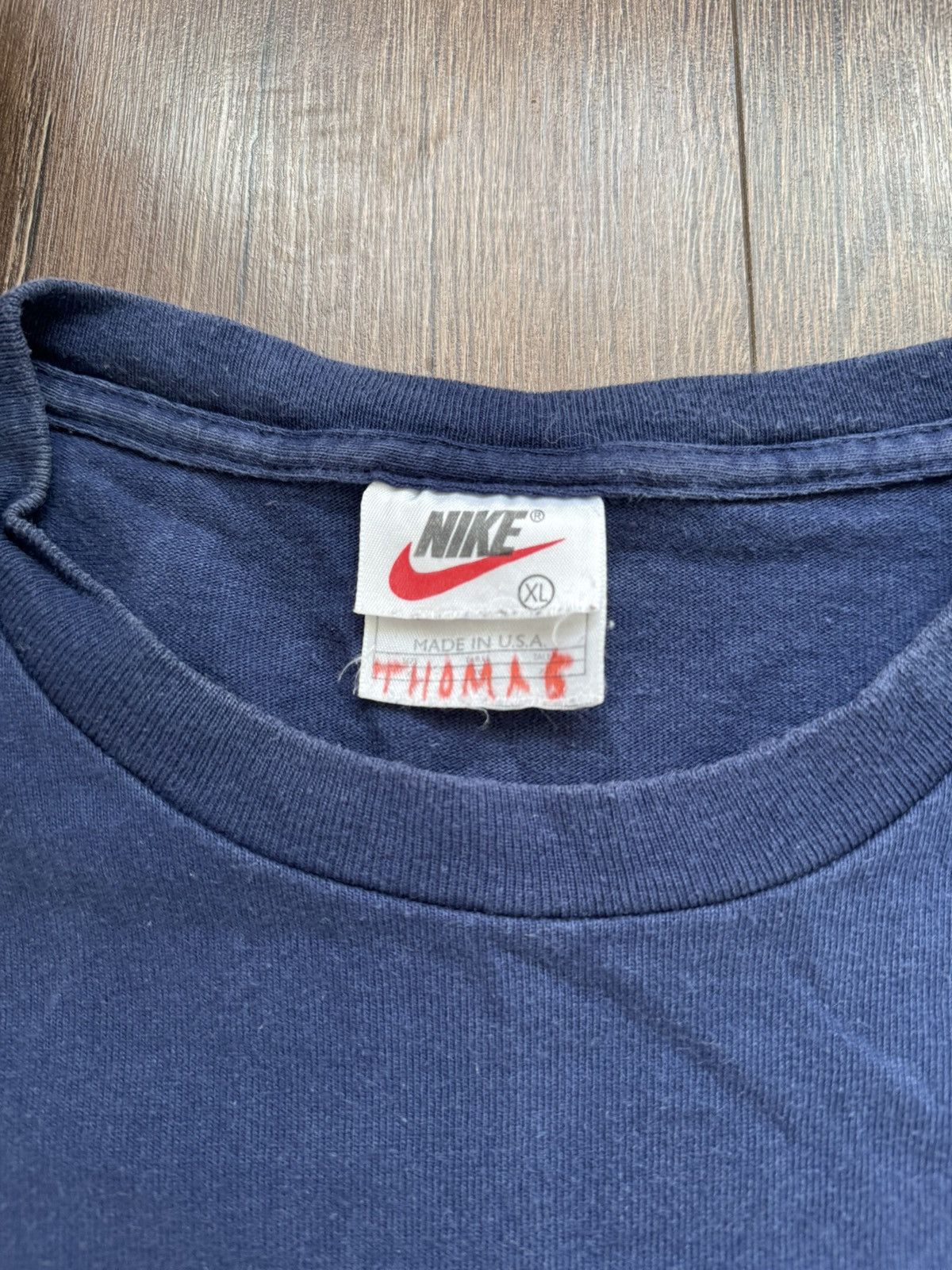 Nike Vintage Nike navy blue oversize fit short sleeve men’s tee Size US XL / EU 56 / 4 - 4 Thumbnail