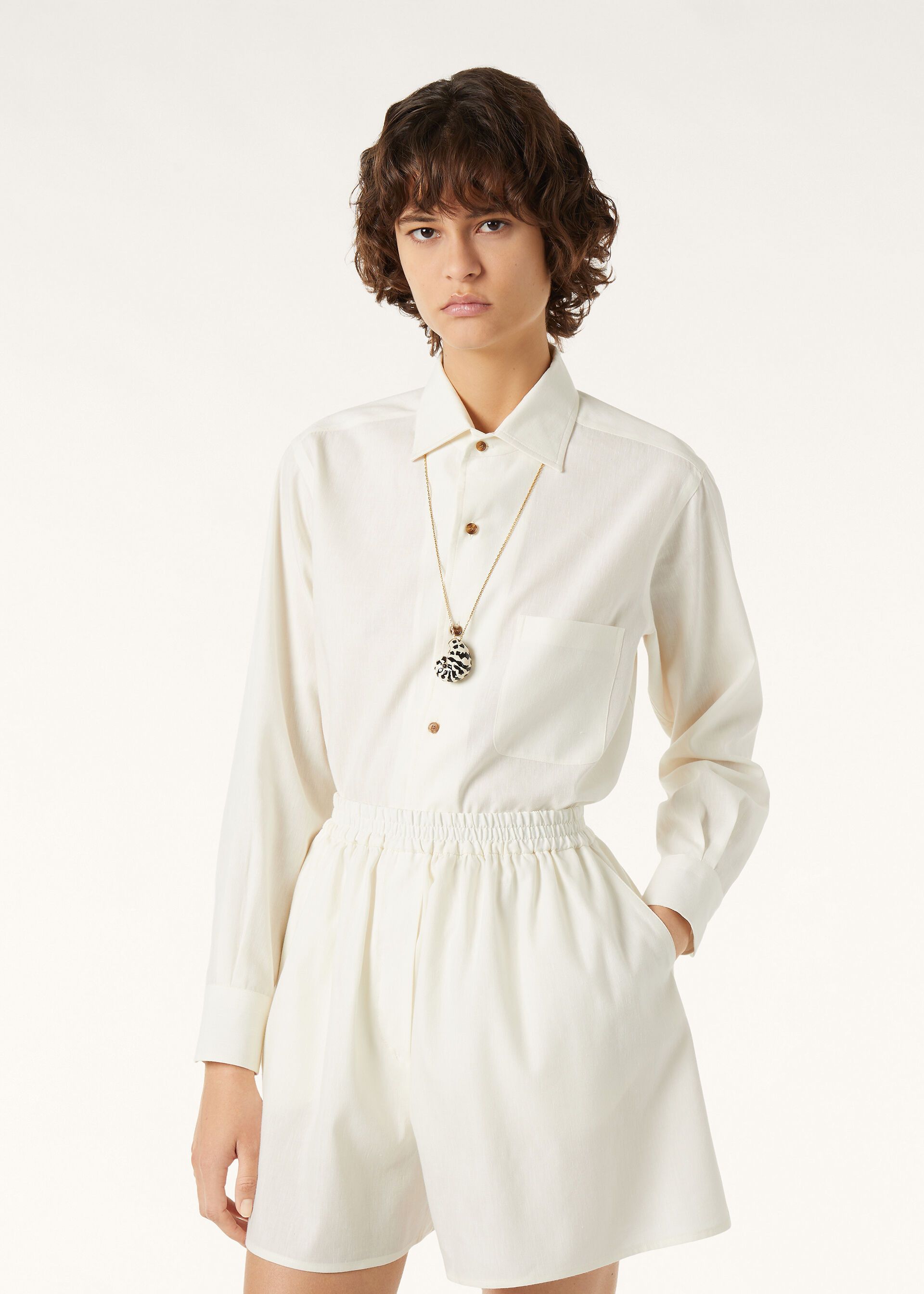Loro Piana os11x0426 FAQ8219 Andre Shirt in Nougat Size M / US 6-8 / IT 42-44 - 4 Thumbnail