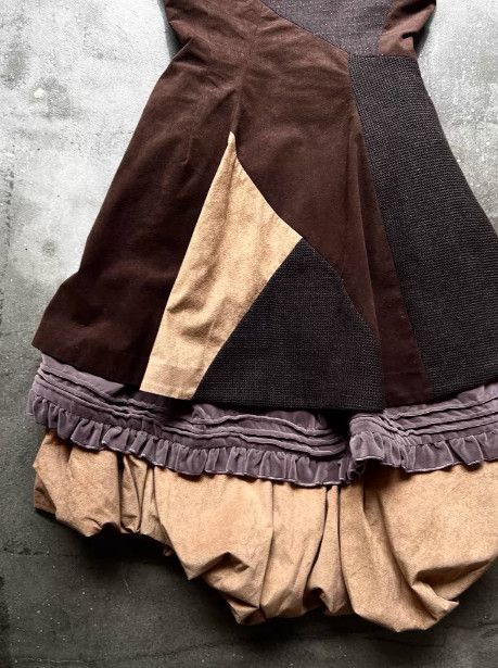 20471120 20471120 1990s Asymmetrical Patchwork Dress Size M / US 6-8 / IT 42-44 - 4 Thumbnail