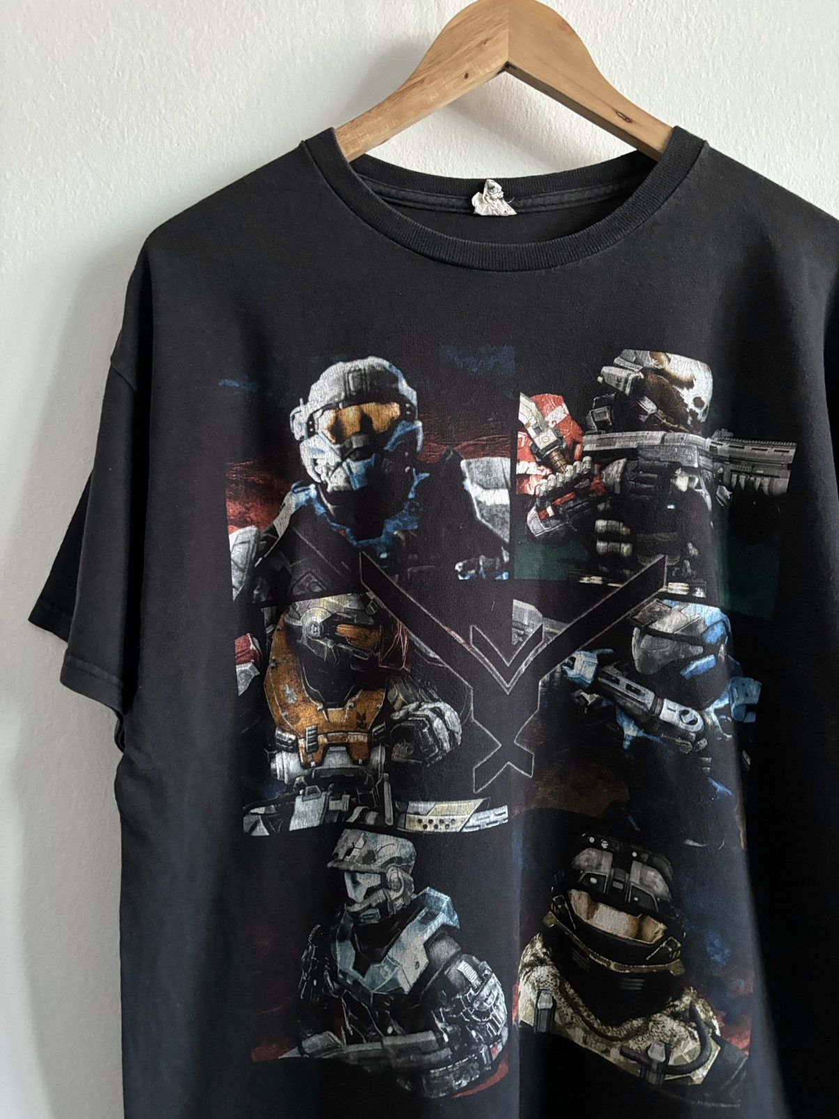Halo Vintage Faded Halo Xbox Video Game Black Tee Shirt Size US L / EU 52-54 / 3 - 2 Thumbnail