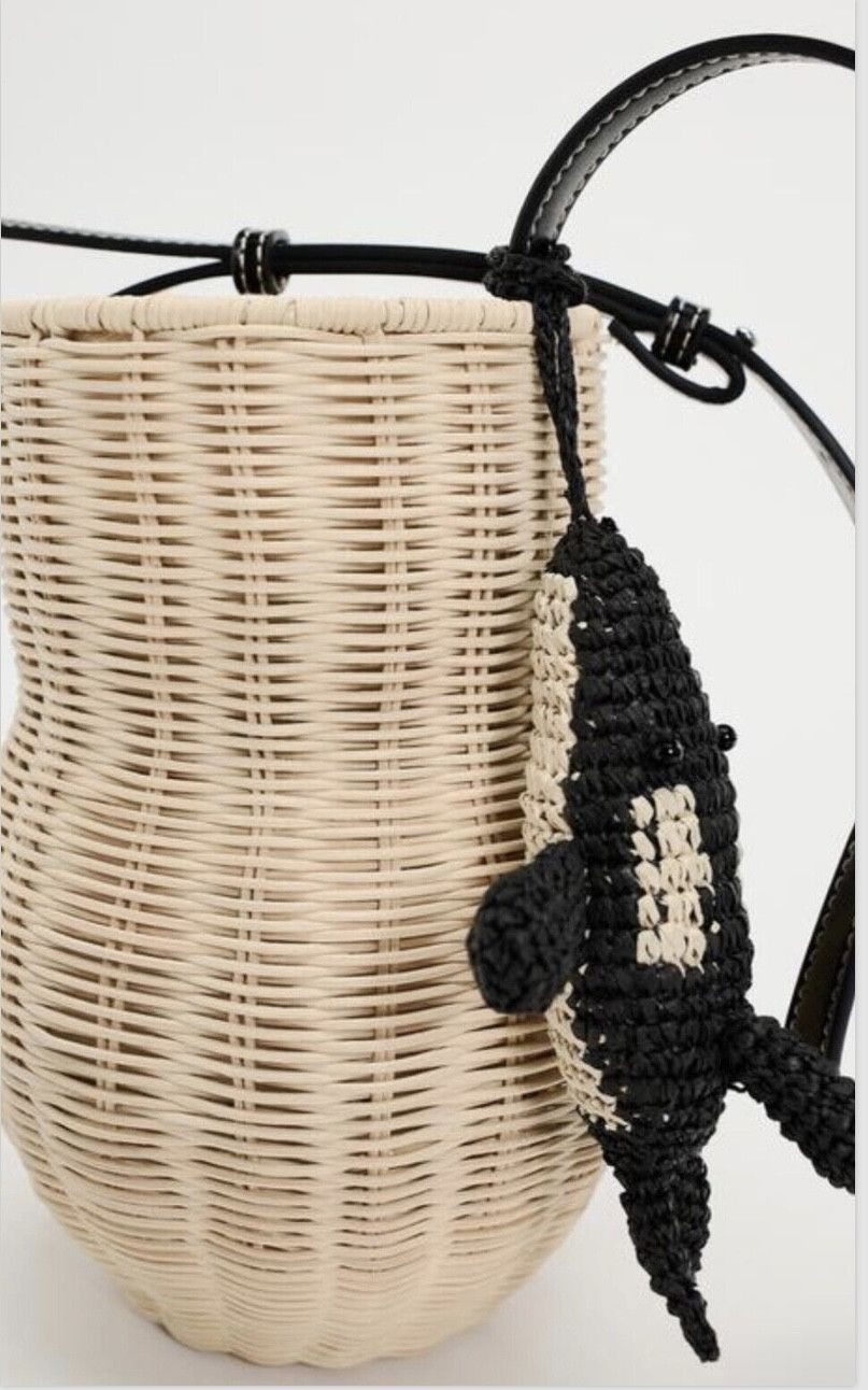 Zara Zara rattan basket bag BNWT natural Size ONE SIZE - 6 Thumbnail