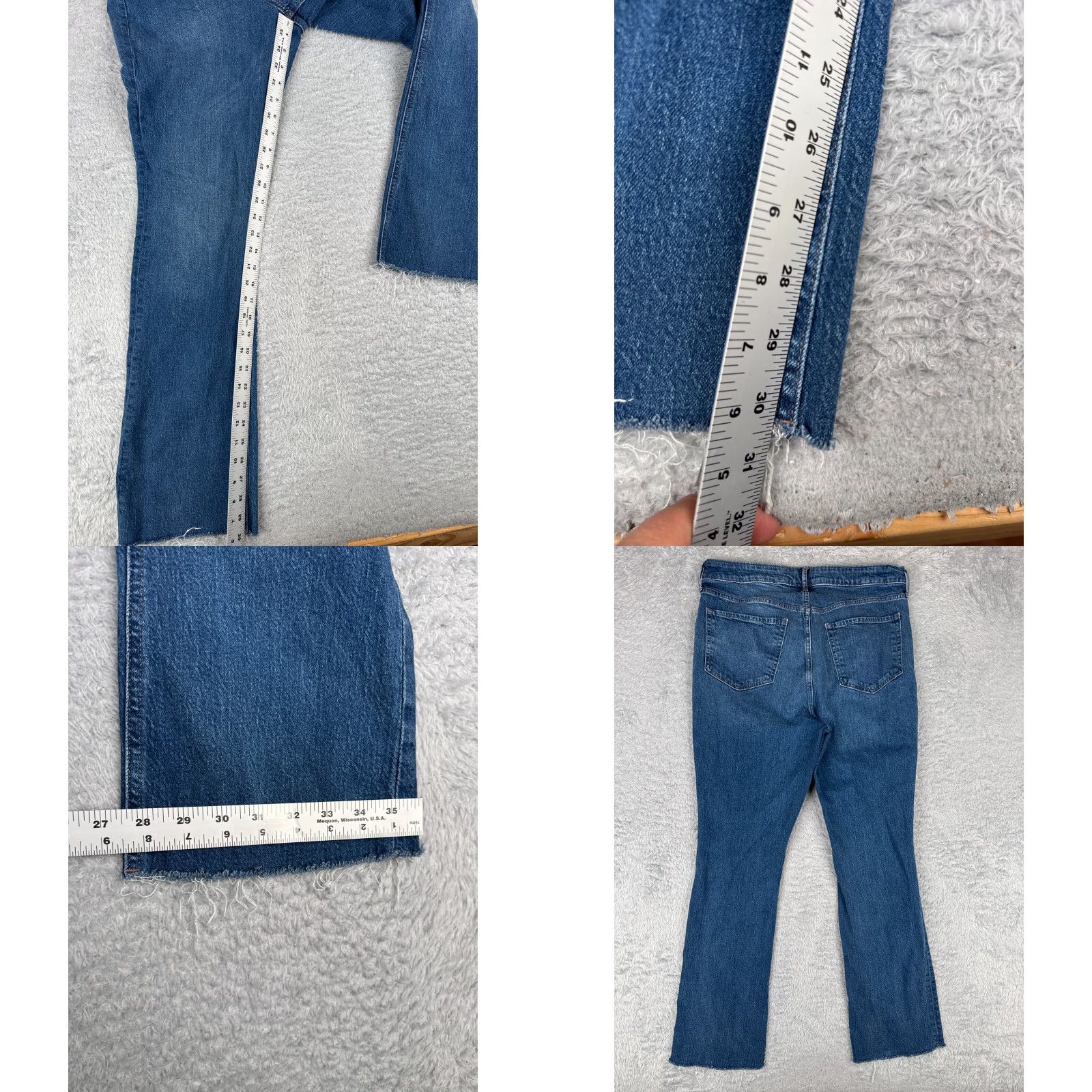 Old Navy Old Navy Jeans Womens 12 Blue Denim Kicker Bootcut Extra High Rise Cotton 34x31 Size 34" / US 12 / IT 48 - 9 Thumbnail
