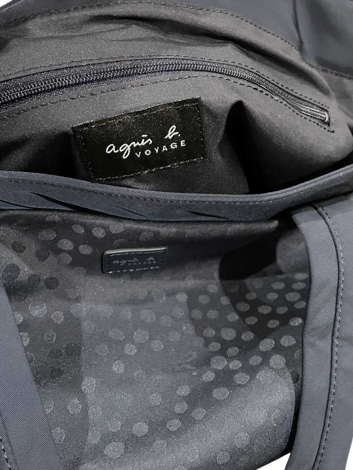 Designer × agnes b. Agnes B Polka Dots Shadow Nylon Shoulder Bags Size ONE SIZE - 9 Thumbnail