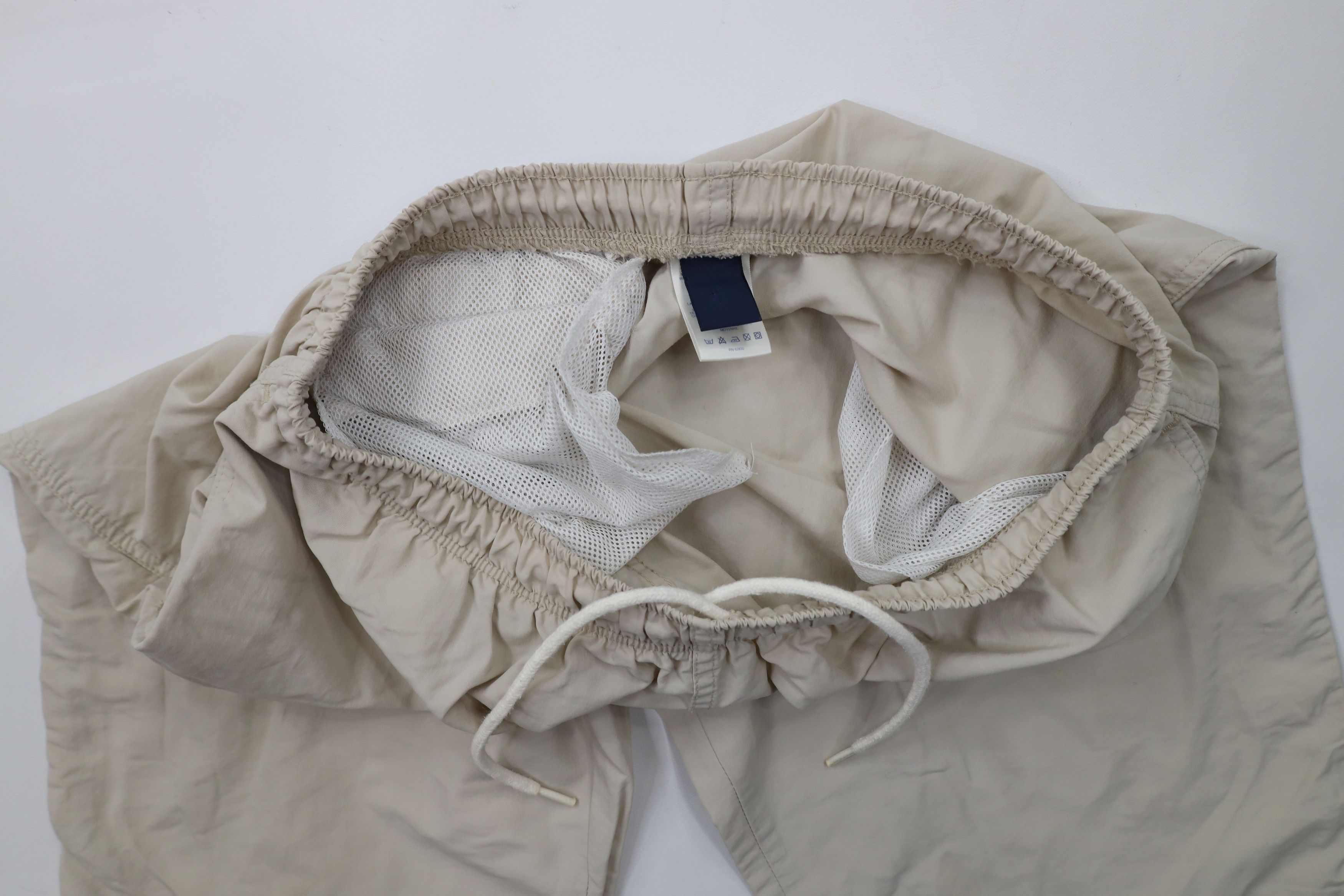 Lands' End × Vintage Vintage 90s Lands End Wide Leg Windbreaker Pants Beige USA Size 38" / US 16 / IT 52 - 10 Thumbnail