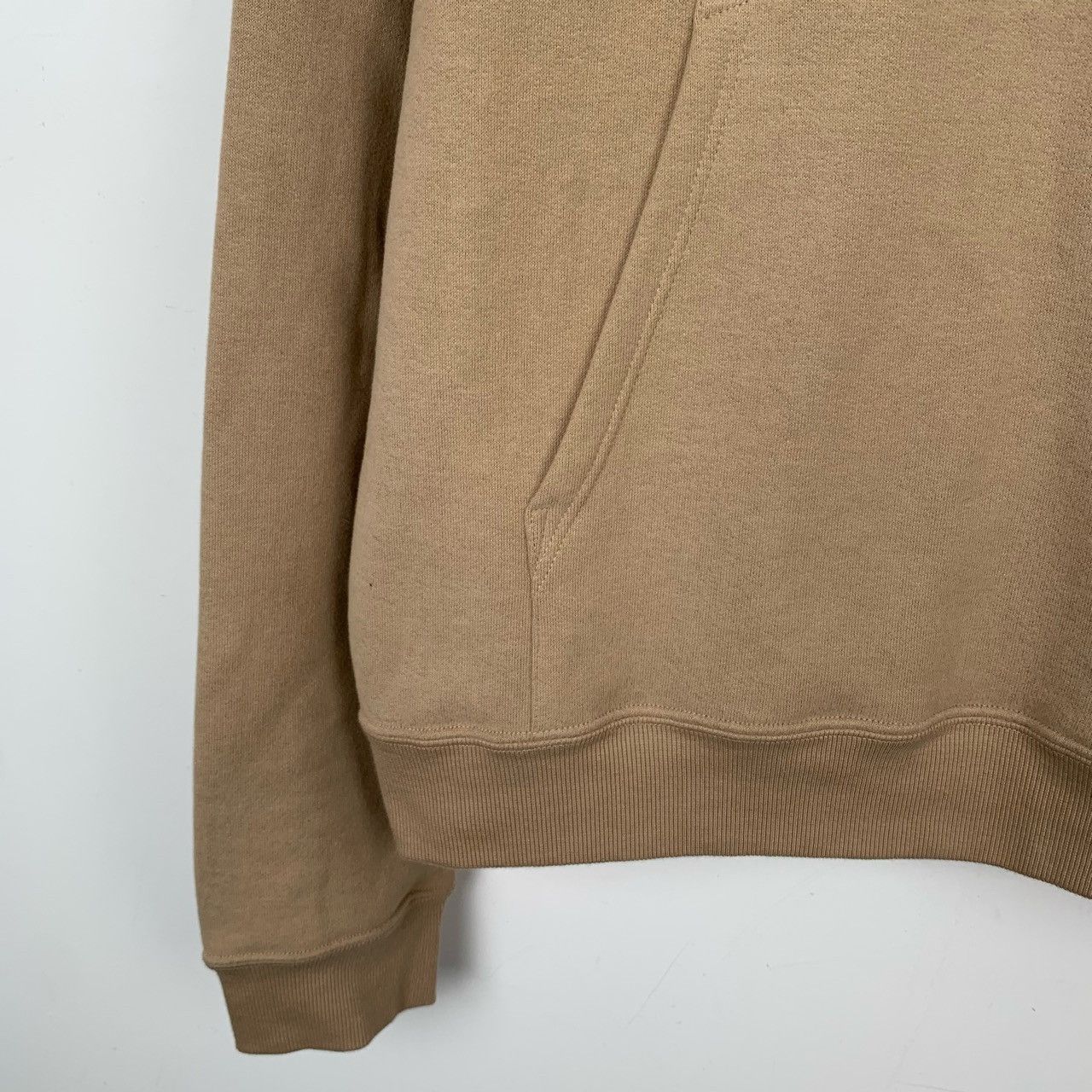 Yves Saint Laurent Saint Laurent Logo Embroidered Khaki Hooded Sweatshirt Size US L / EU 52-54 / 3 - 4 Thumbnail