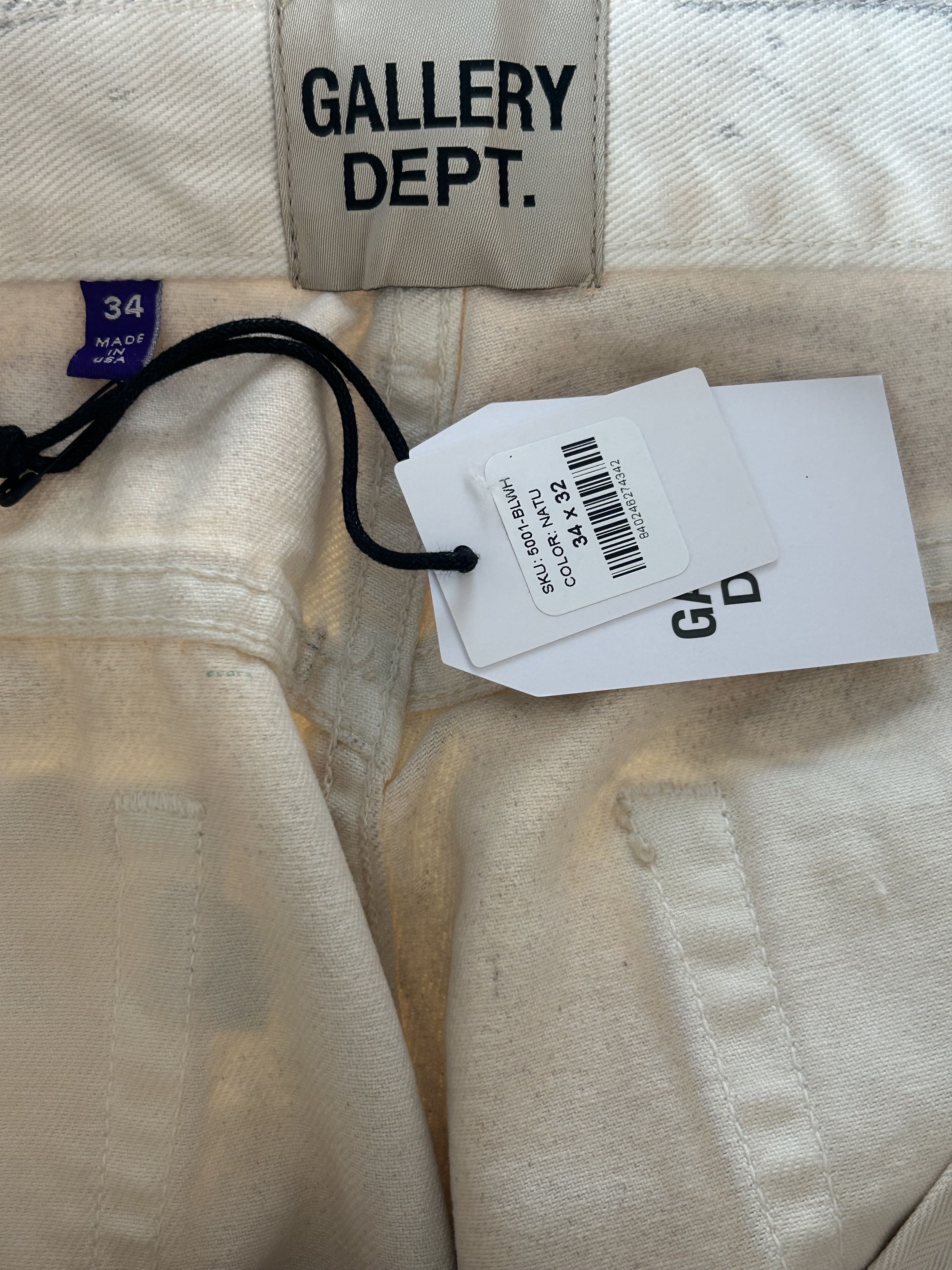 Gallery Dept. Gallery Dept Beige Paint Splatter Distressed Carpenter Pants Size US 34 / EU 50 - 3 Thumbnail
