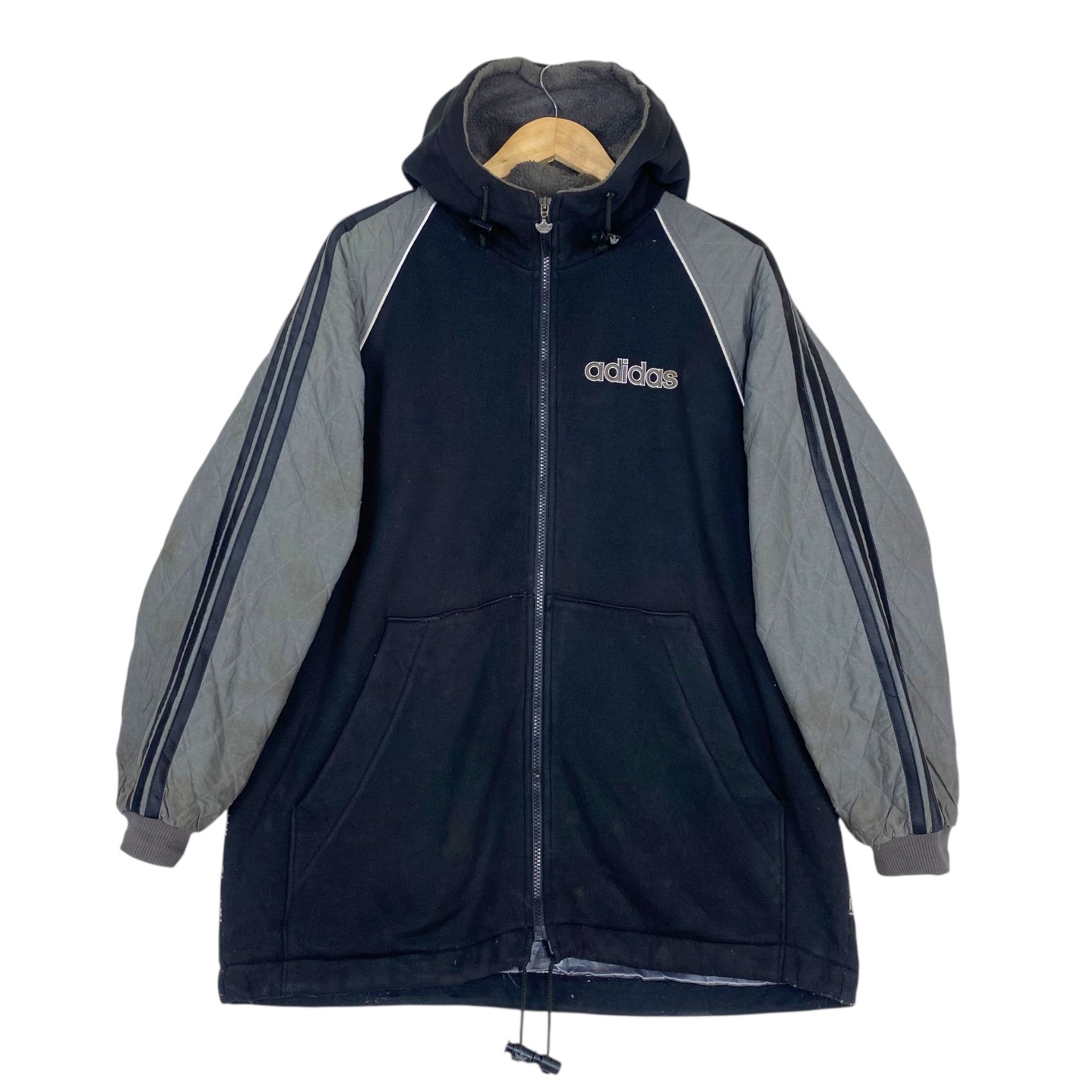 Adidas 💥90s ADIDAS RUN DMC HOODED ZIPPER JACKET Size US L / EU 52-54 / 3 - 1 Thumbnail