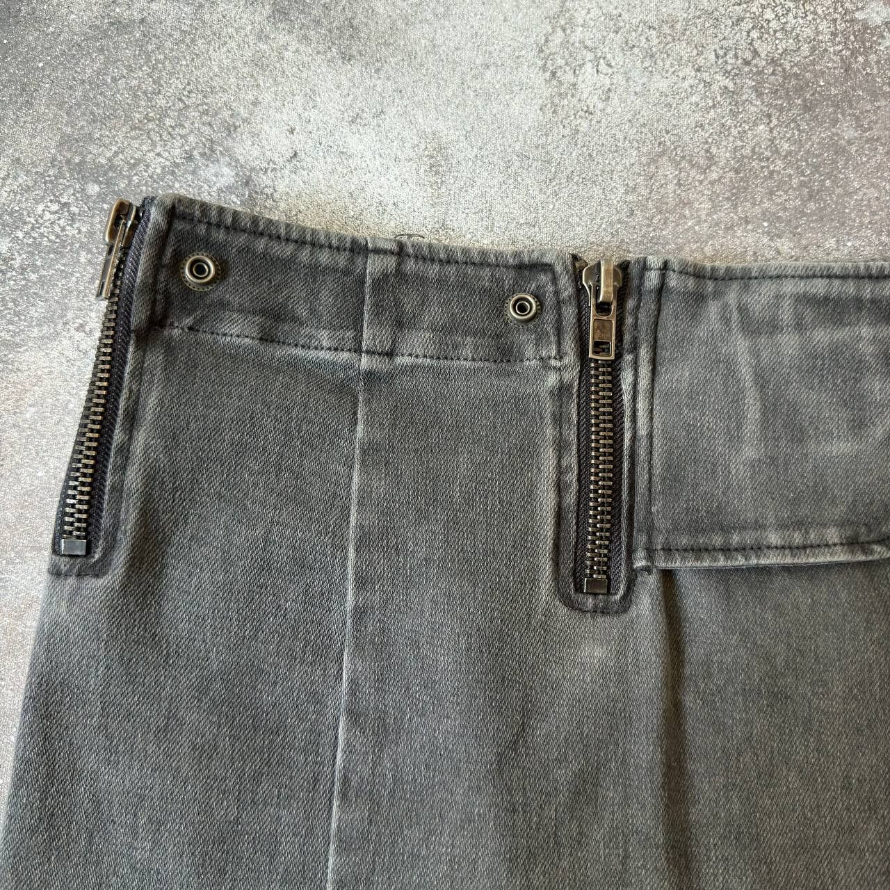 Diesel Diesel Gothic Washed Grey Mini Skirt Size 29" - 7 Thumbnail