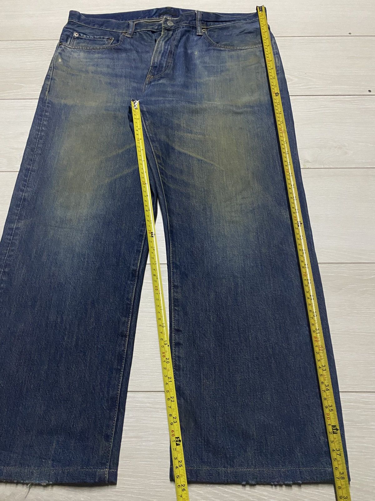 Undercover × Uniqlo Vintage Japanese Uniqlo Mud Wash Distressed Baggy Jeans Size US 37 - 13 Thumbnail