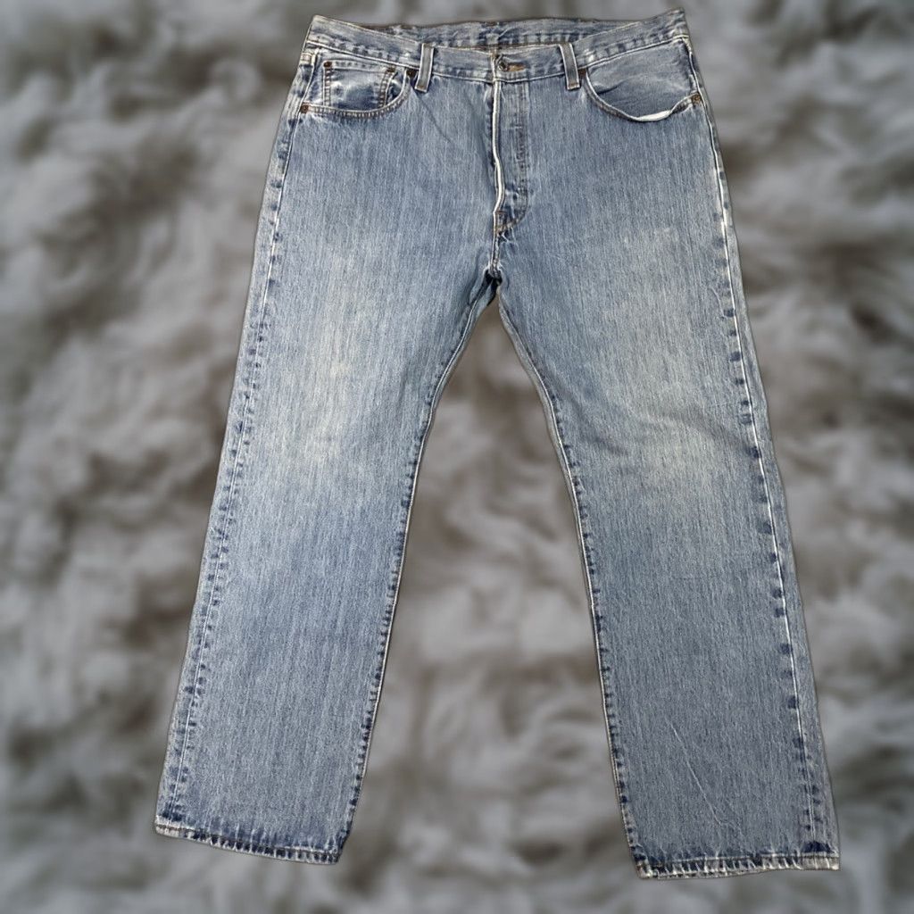 Levi's Levis 501 Jeans Men 36x29 37x30 Tag Original Fit Wash Button Fly Denim Casual Size US 38 / EU 54 - 1 Thumbnail